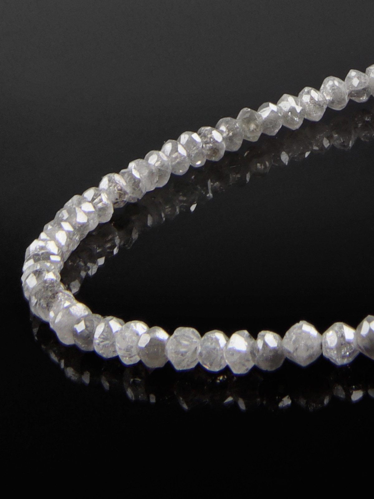 Kette ohne Anhänger Edle Diamant Halskette mit Silberverschluss
