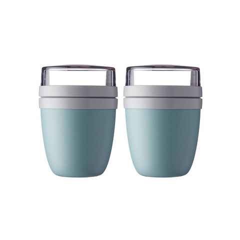 Mepal Lunchbox Ellipse Lunchpots 500 + 200 ml 2er Set, Kunststoff, (2-tlg), Spülmaschinengeeignet, Mikrowellenfest