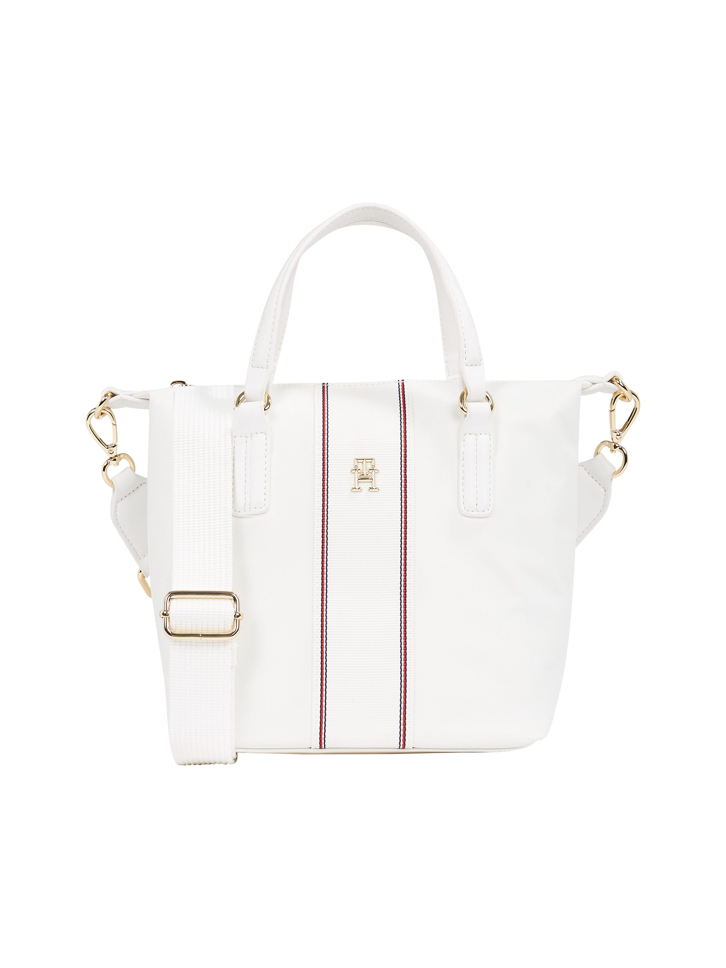 Tommy Hilfiger Tragetasche POPPY SMALL TOTE CORP, Damen Umhängetasche, Schultertaschen, Henkeltasche mit buntem Zipper