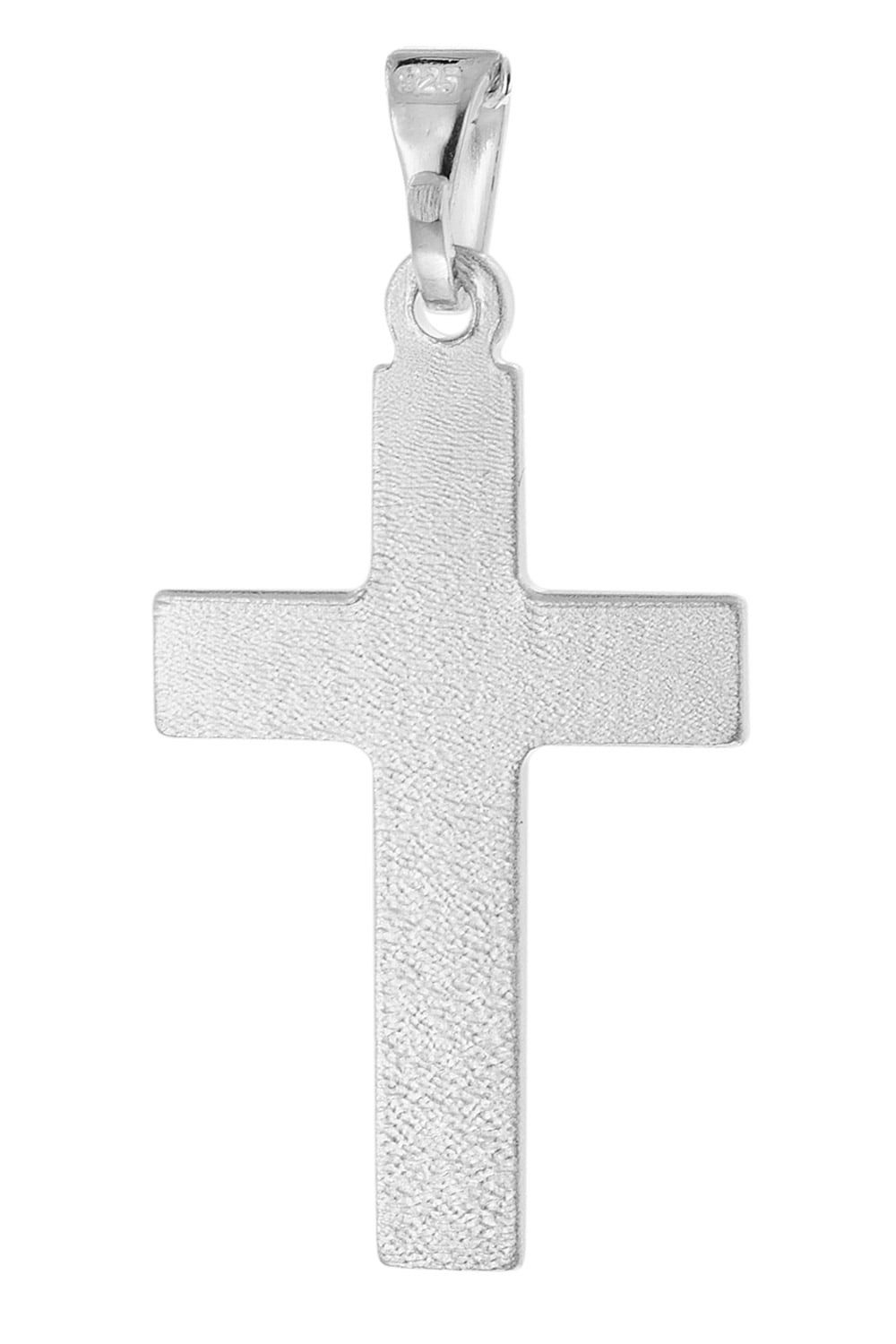 trendor Panzerkette mit Kreuz-Anhänger für & Jugendliche 925 Silber