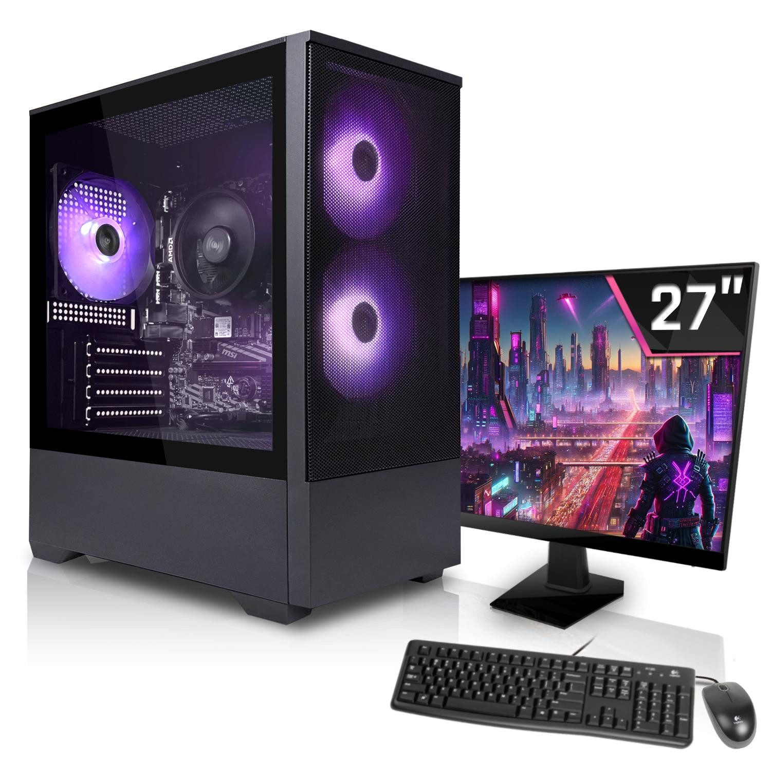 SYSTEMTREFF Intel Core i3-13100F mit Nvidia GeForce GT 710 2GB Business-PC-Komplettsystem (27", Intel 13100F 13100F, GT 710, 16 GB RAM, 512 GB SSD)