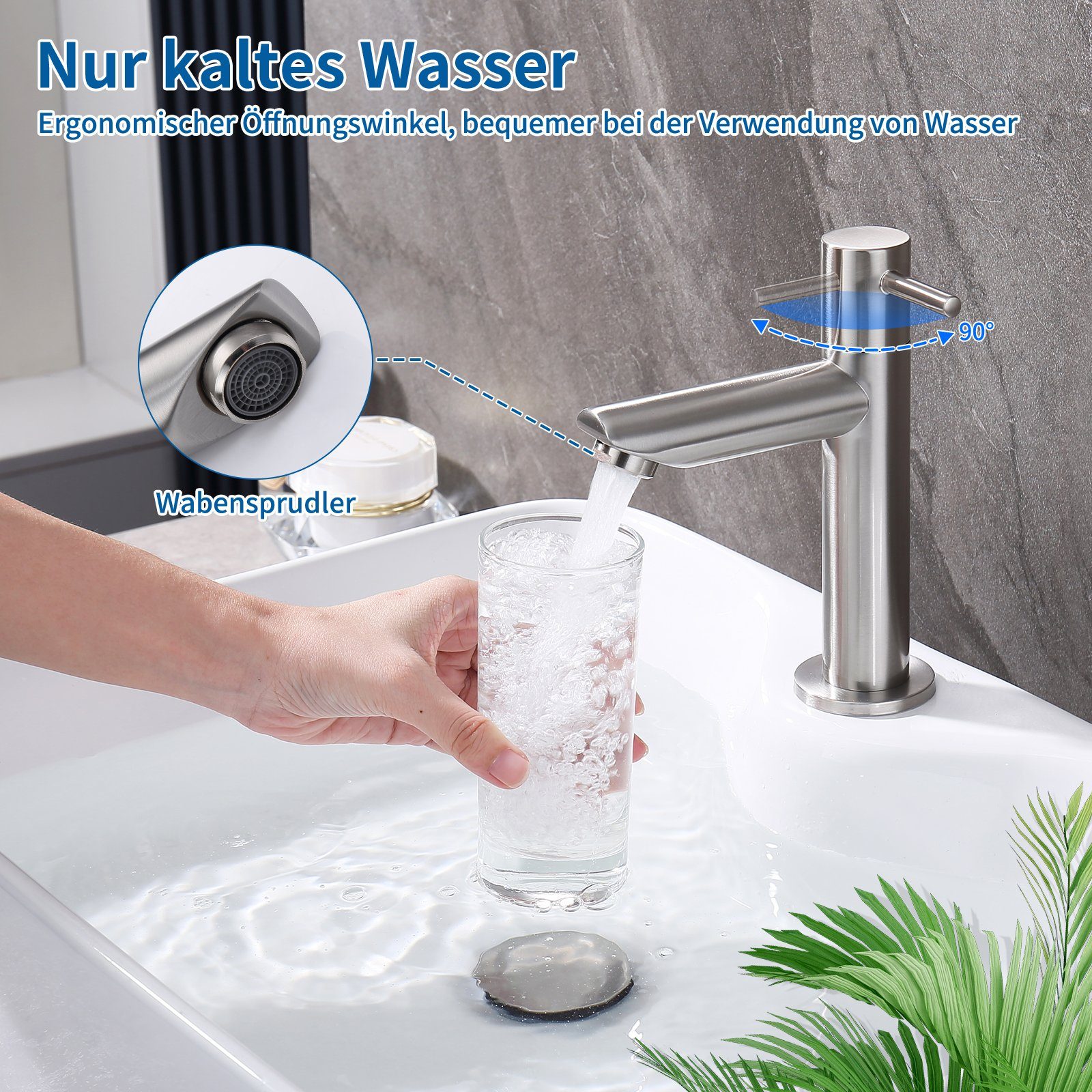 HOMELODY Spültischarmatur Hochdruck Wasserhahn Küche 360° Küchenarmatur mit günstig online kaufen