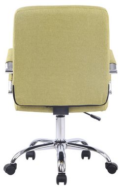 TPFLiving Bürostuhl Deal V1 mit bequemer Rückenlehne - höhenverstellbar und 360° drehbar (Schreibtischstuhl, Drehstuhl, Chefsessel, Bürostuhl XXL), Gestell: Metall chrom - Sitzfläche: Stoff grün