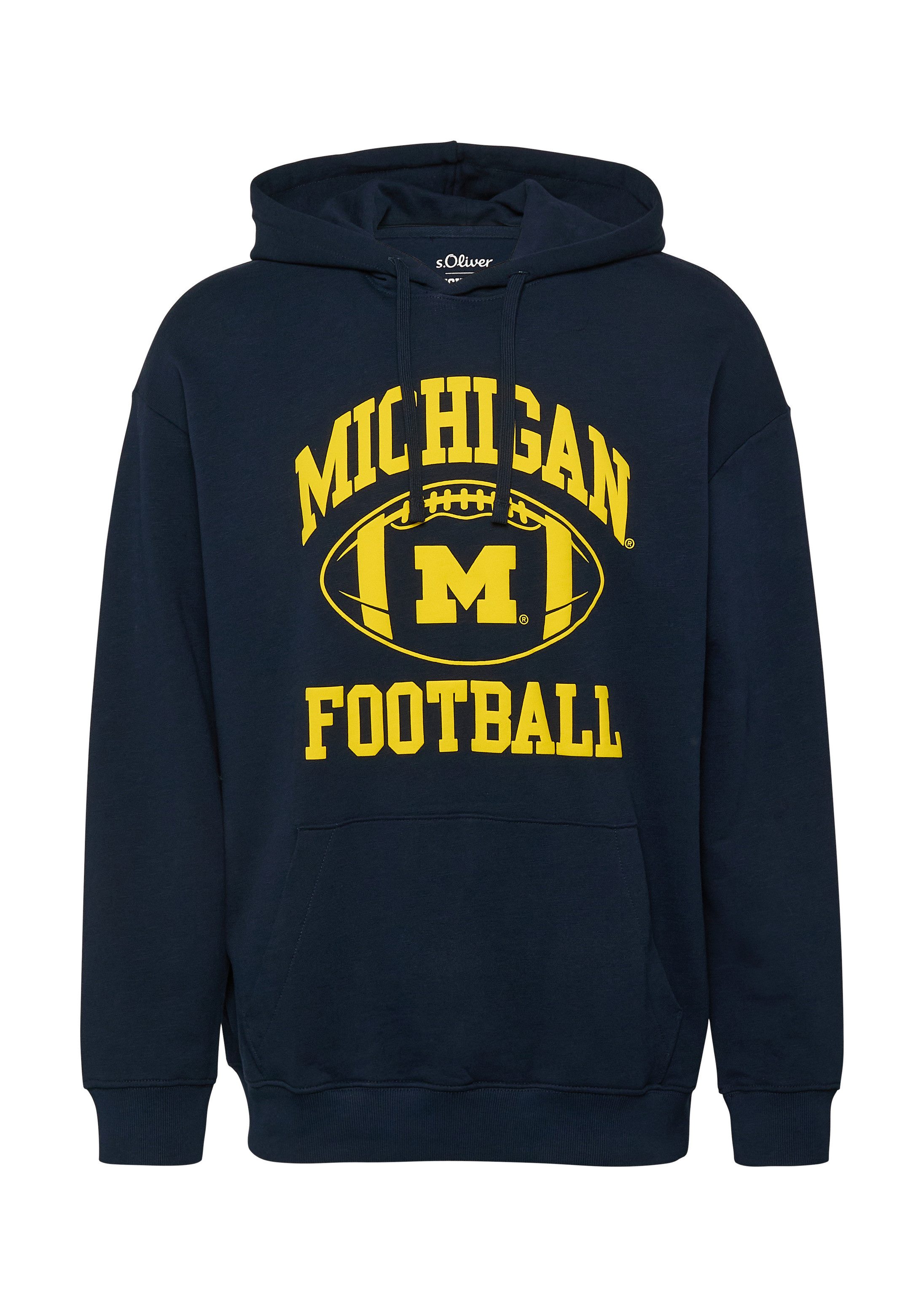 s.Oliver Sweatshirt Sweatshirt Kapuzen-Sweatshirt im Modern Fit mit College-Artwork
