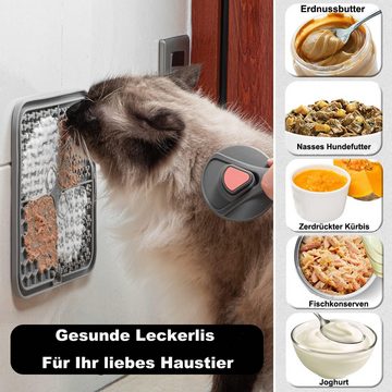 Coonoor Futternapf Rutschfeste Silikon-Leckmatte für Haustiere, Silikonmaterial, 20×20×1cm