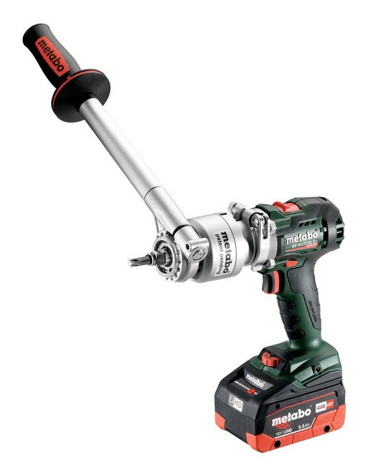 metabo Akku-Bohrschrauber BS 18 LTX BL Q I, 18 V, 2 x 5,5 Ah LiHD in  MetaBox mit Drehmomentvorsatz