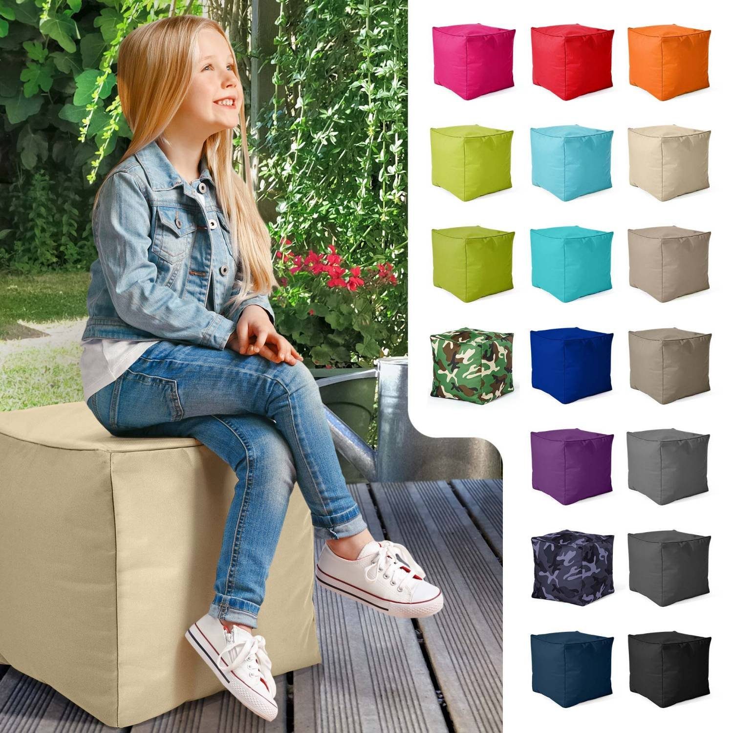 Green Bean Sitzsack Cube (Hocker 40x40x40cm günstig online kaufen