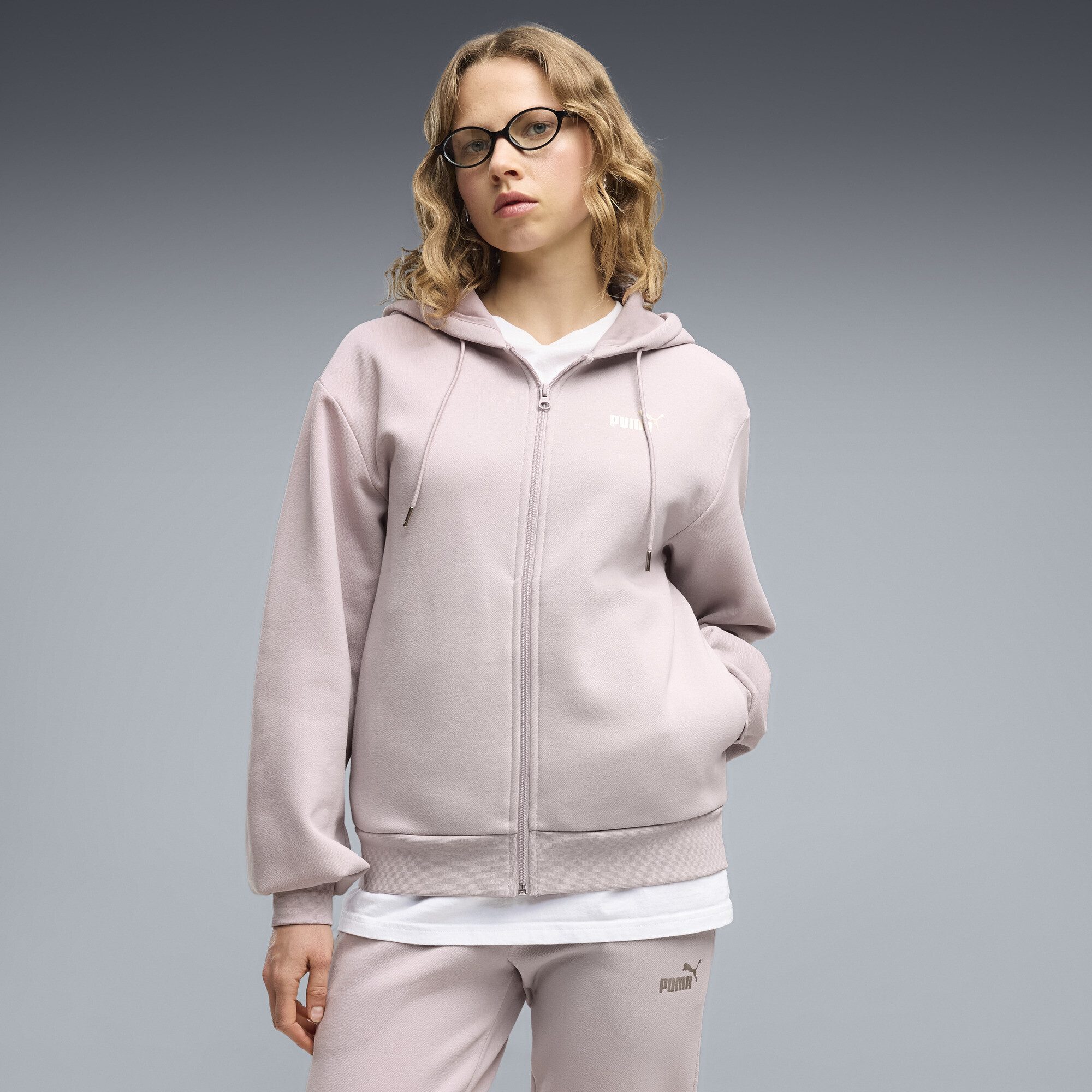 PUMA Jogginganzug Metallic Trainingsanzug mit Kapuze Damen – Bild 4 von 5