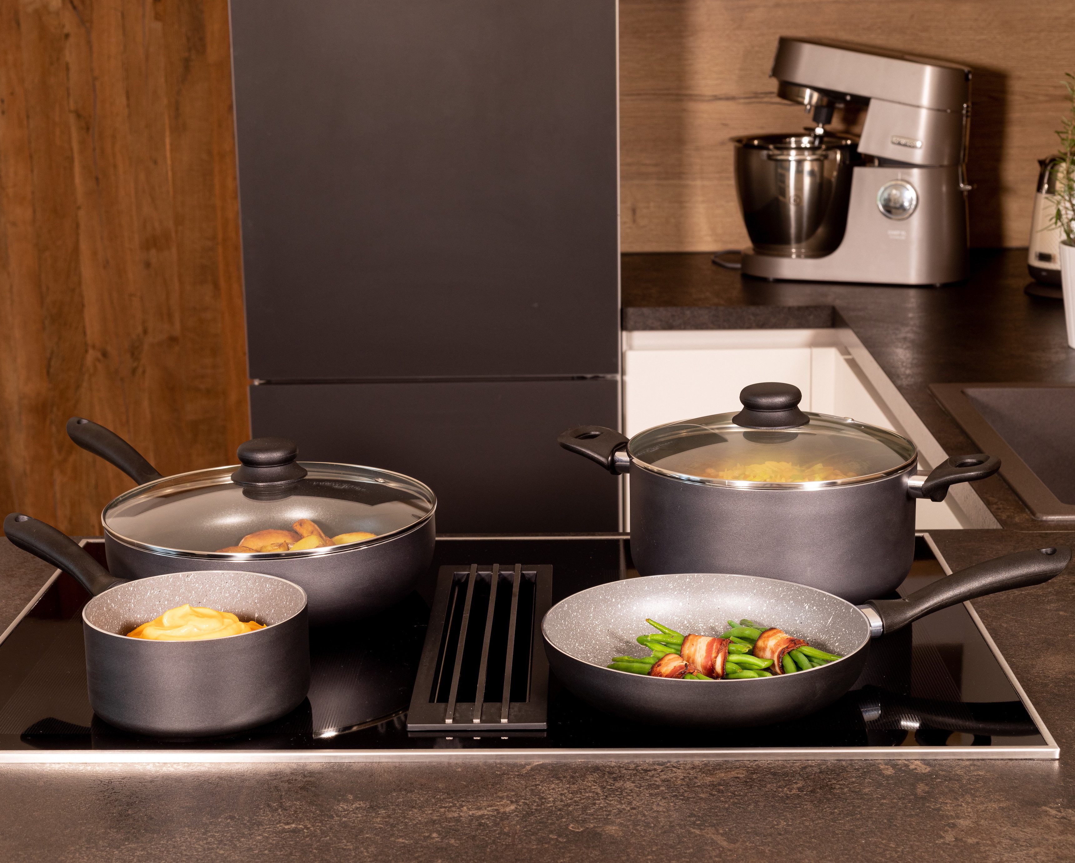 MÄSER Topf-Set Kochtopf-Set Izar, Aluminium, Aluminium (Set, 6-tlg)