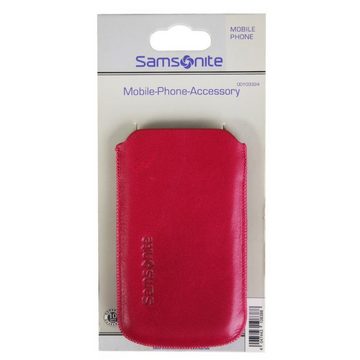 Samsonite Handyhülle Leder Universal Pouch Tasche Toledo Pink, Schutz-Hülle Etui für klassisches Handy MP3 MP4-Player Audio-Player