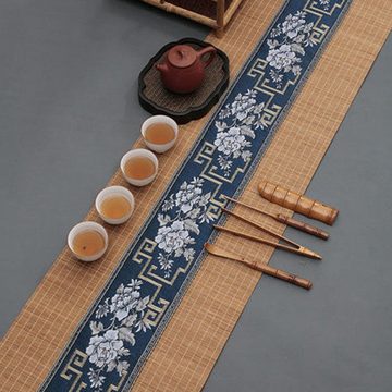 Gontence Tischläufer Holz Natürliche (1-tlg, (1-tlg), Hitzebeständige Handgemachte Teematte Tischset