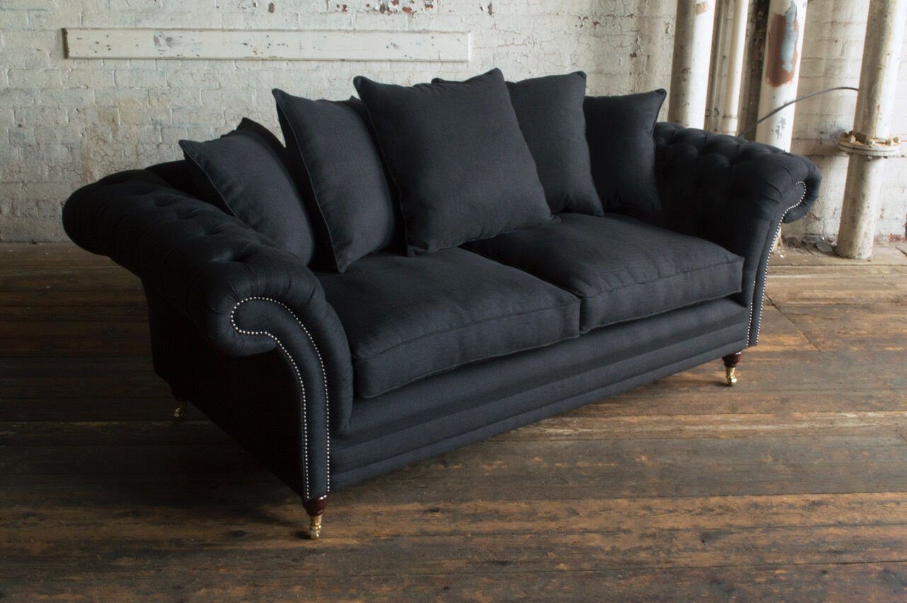 225 Sofa Design 3 JVmoebel Chesterfield-Sofa, Sofa Chesterfield Sitzer cm Couch