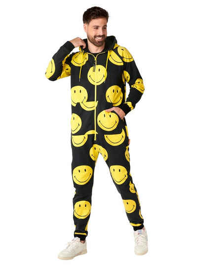 Opposuits Kostüm Smiley Original Onesie, Jetzt wird's gemütlich: Kapuzenoverall im original Smiley-Design!