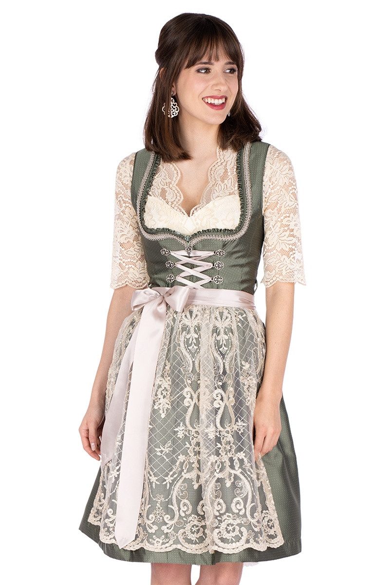 Dirndl Midi Dirndl 2tlg. - LOTTE - nadelgrün/creme