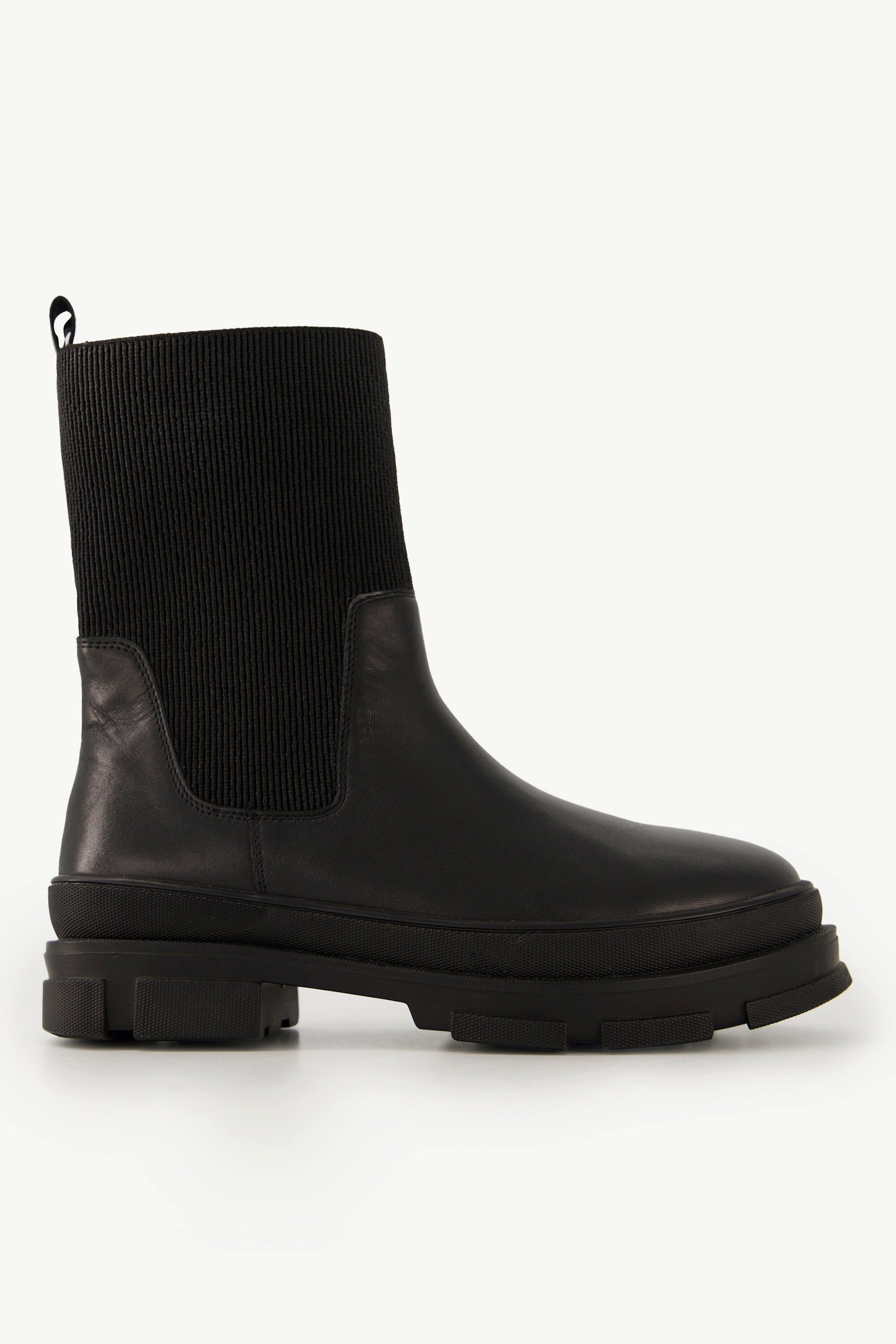 Ulla Popken Leder-Boots Elastikeinsatz Fleecefutter Weite H Stiefel günstig online kaufen