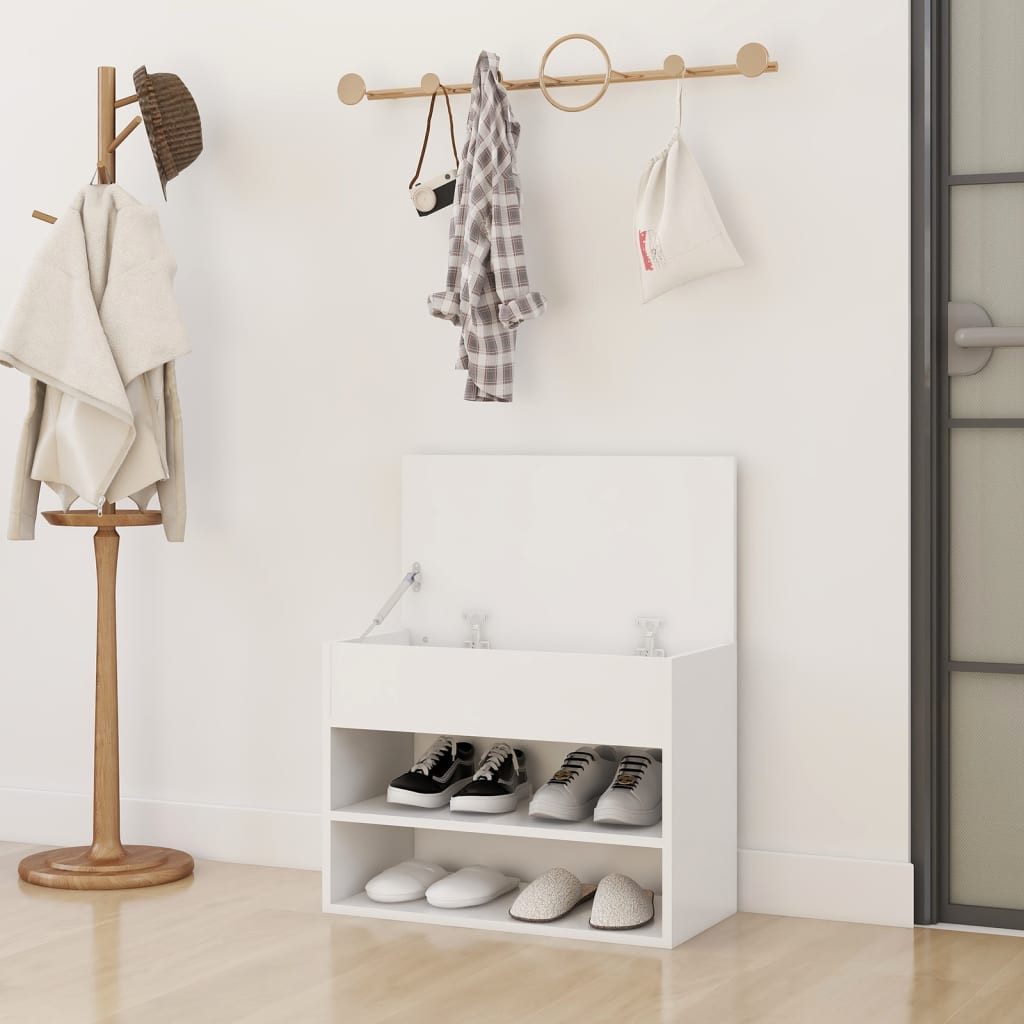 vidaXL Schuhschrank 60 x 30 x 45 cm Schuhregal Schuhschrank Flurschrank Schuhbank Weiß 60x