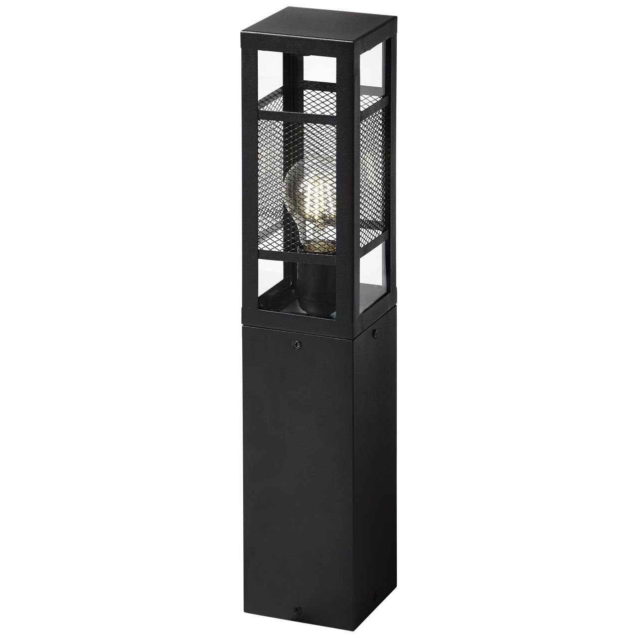 Außensockelleuchte Brilliant Außen-Stehlampe Getta, A6 Getta Lampe, 50cm schwarz, 1x Metall/Kunststoff,