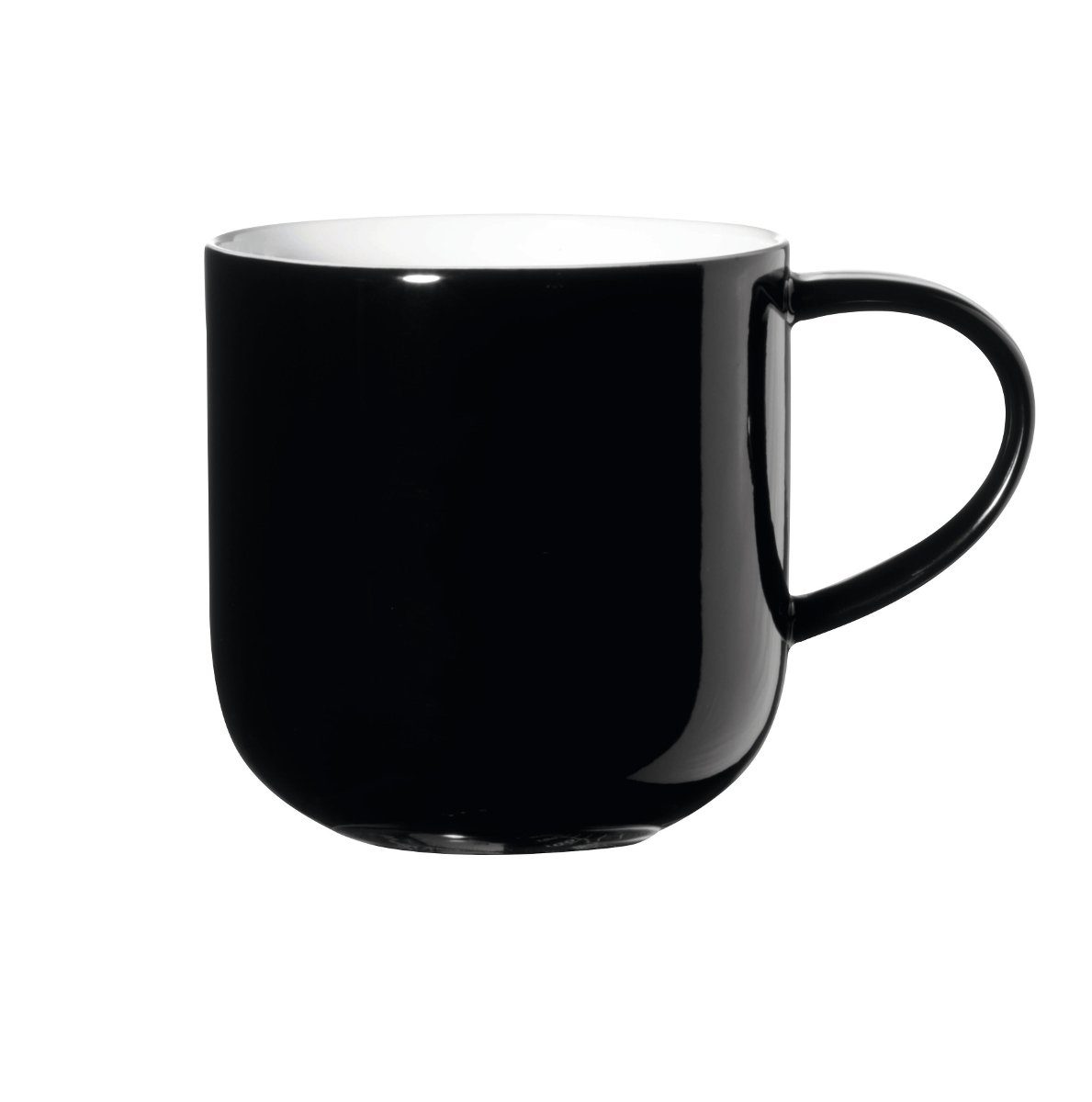 ASA SELECTION Becher COPPA Henkelbecher schwarz 0,4 l, Porzellan, Geschirr
