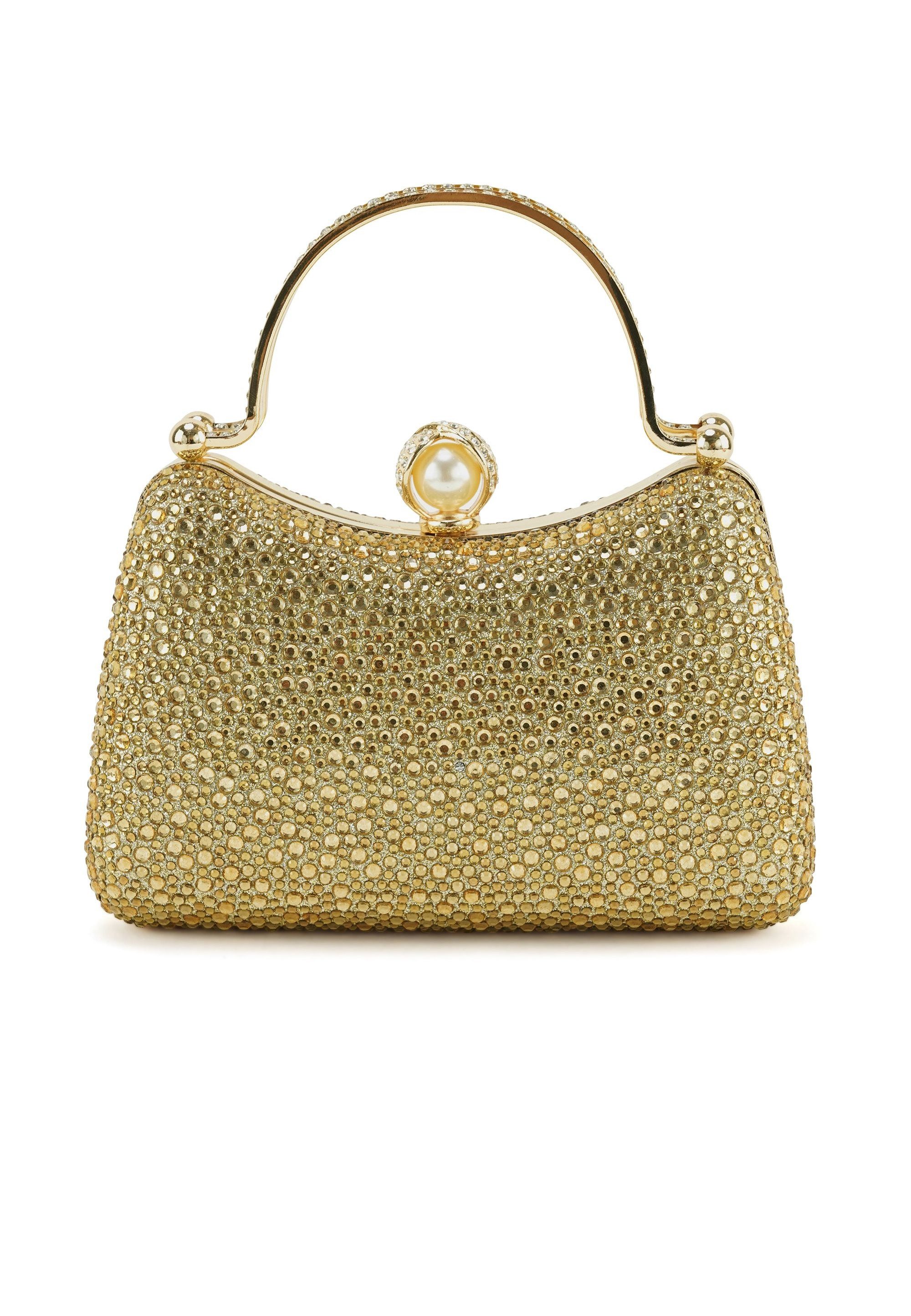 Harpa Clutch ORALEI, mit funkelnden Steinen