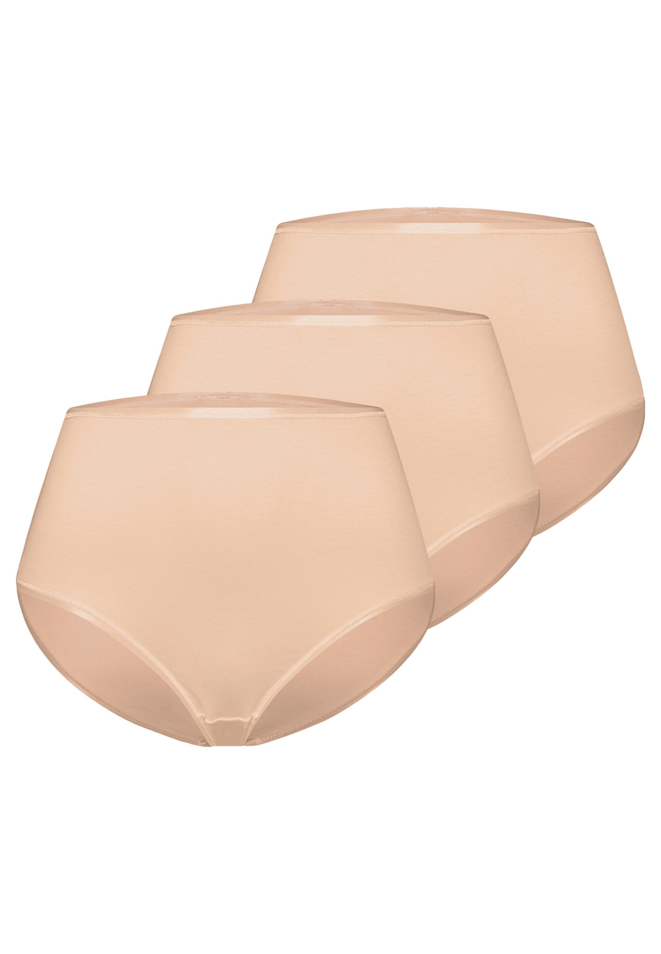 Hanro Maxislip 3er Pack Cotton Seamless (Spar-Set, 3-St) Maxi Slip - Baumwolle - Nahtlos - Angenehm auf der Haut