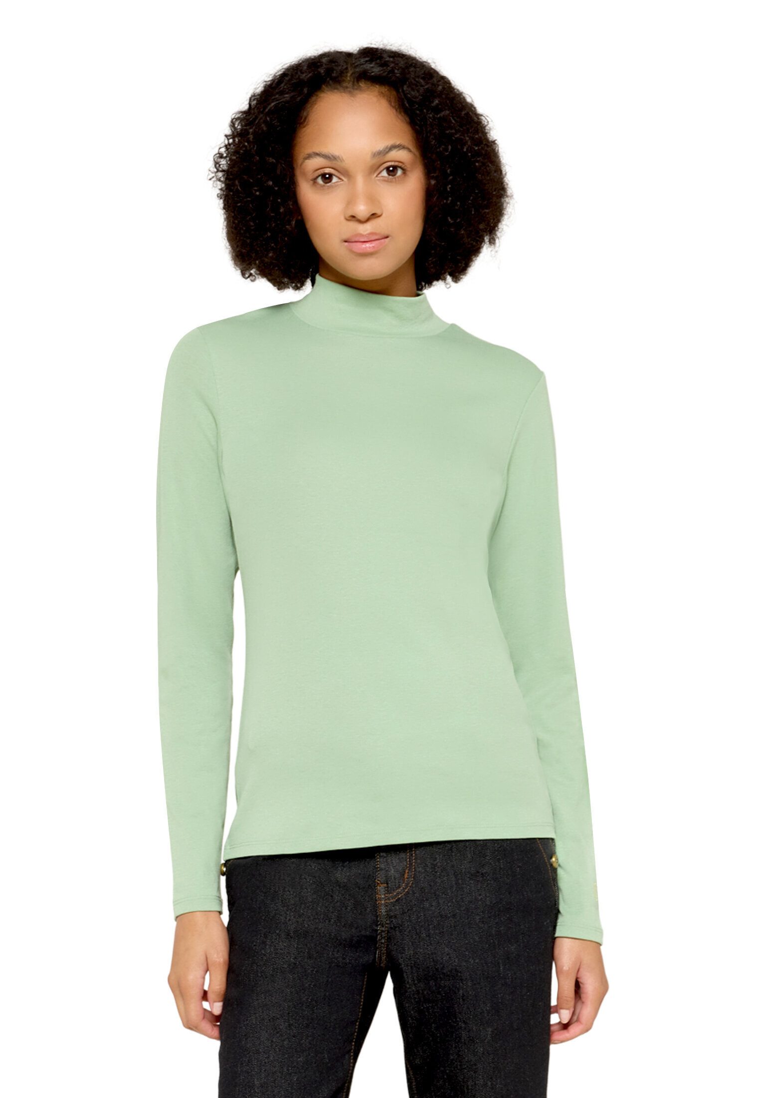 Cartoon Kurzarmshirt Damen mit Kragen (1-tlg)