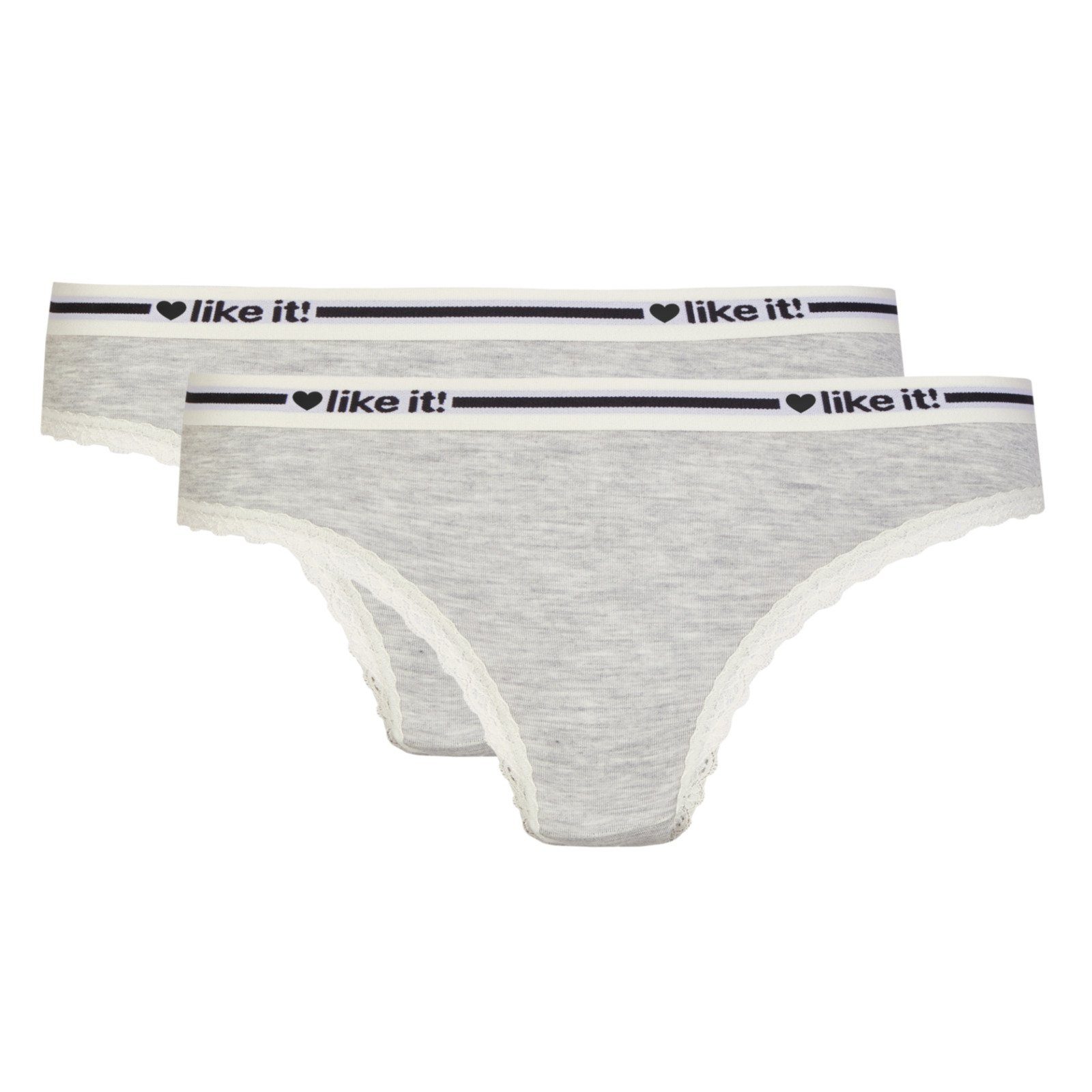 Slip like it! - Minislip Serie Ella 2er Pack (M Ivory Grey)