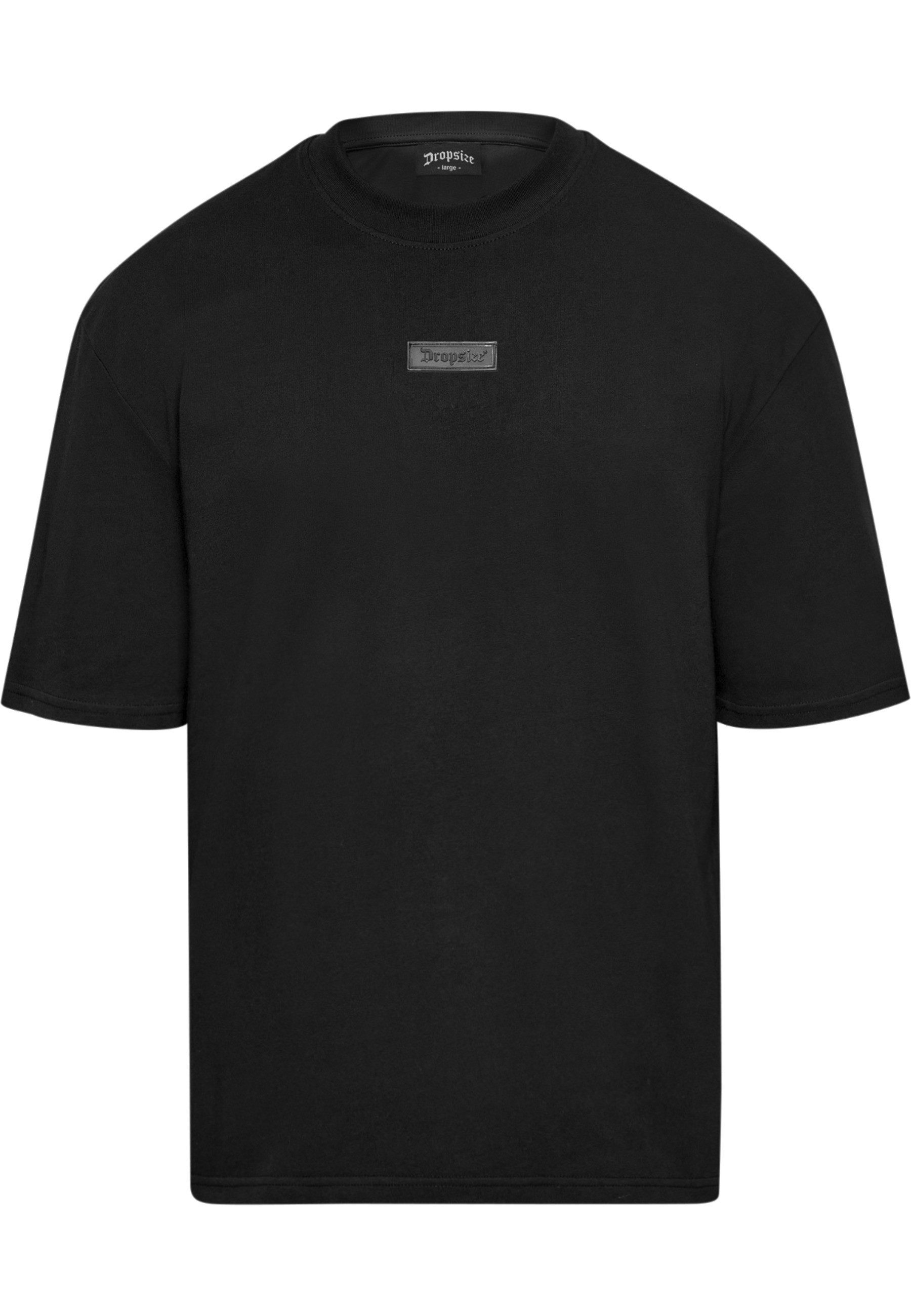 Dropsize T-Shirt Dropsize Herren Heavy Oversize Front Rubber Patch T-Shirt (1-tlg)