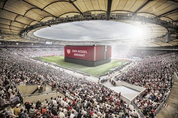 Feuerdesign Tischgrill Feuderdesign VfB Stuttgart Holzkohle Tischgrill mit Lüfter Rauchfrei