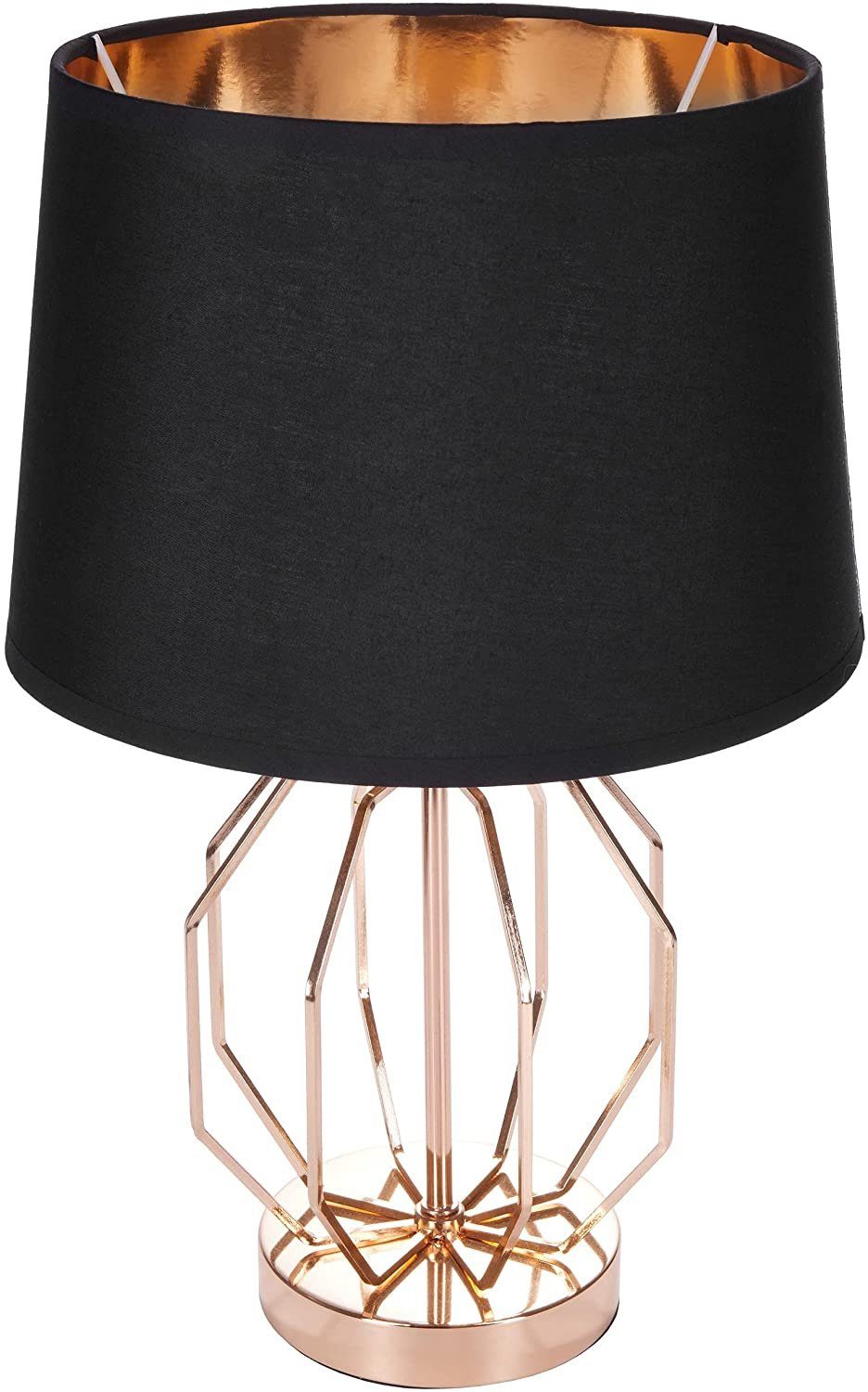 BRUBAKER Nachttischlampe »Vintage Tischlampe Gitter Muster«, Moderne  Tischleuchten mit Metallfuß, Höhe 45 cm online kaufen | OTTO