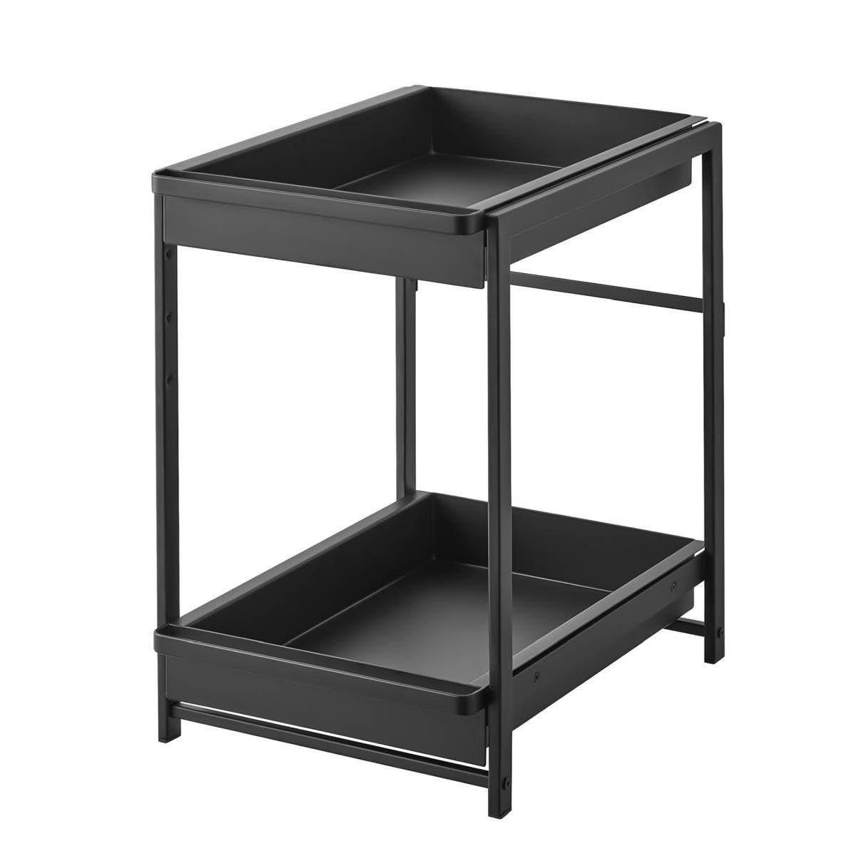 Yamazaki Küchenregal Tower Spülschrank Regal 2 Ebenen ausziehbar für Badezimmer Küche, -, für mehr Organisation im Küchenschrank, auch als Badregal