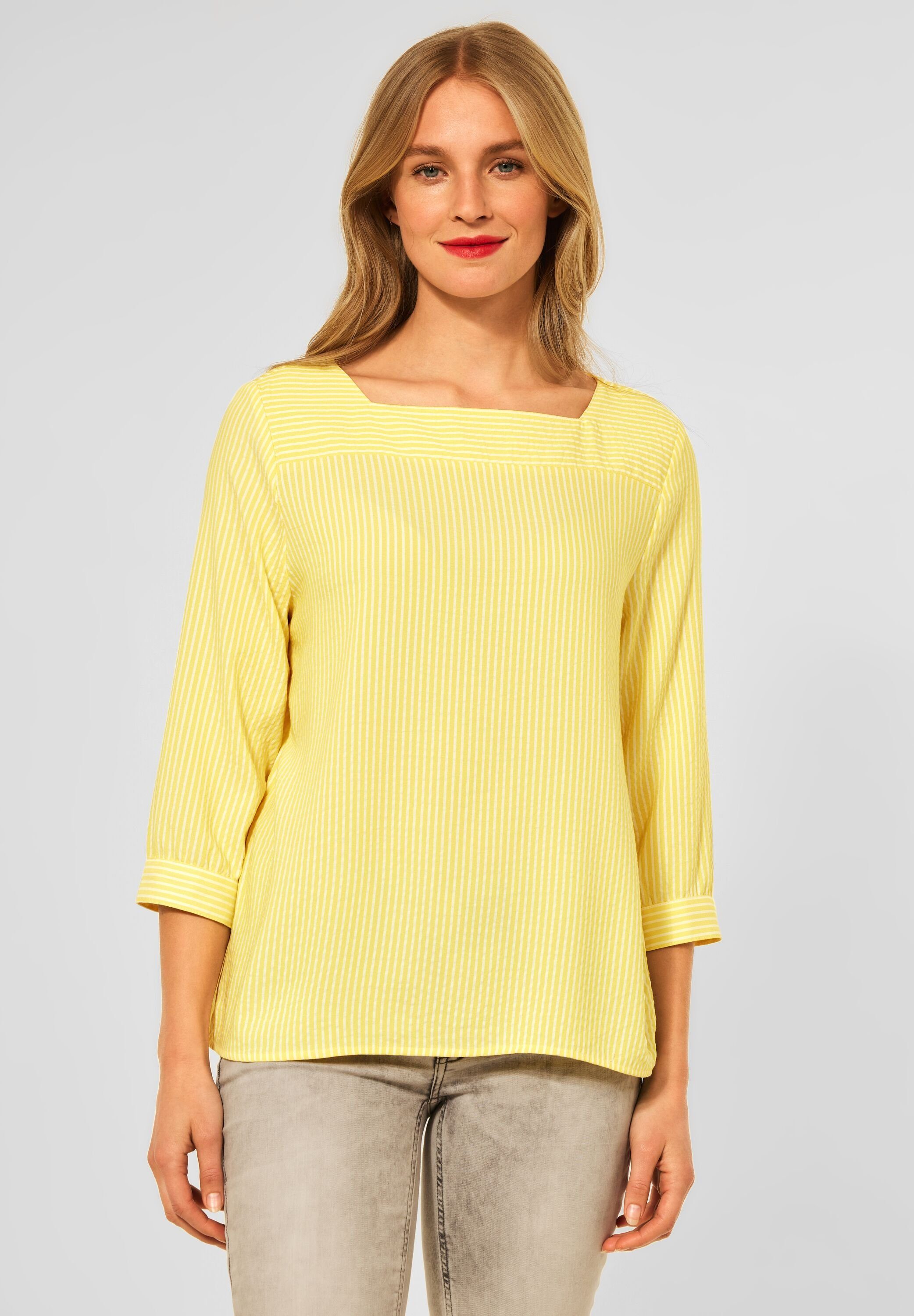 Klassische Bluse Street One Bluse mit Streifen Print in Merry Yell