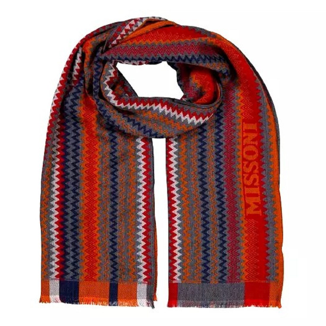 Missoni Wollschal Missoni Schal, MISSONI MND9919 Unisex Zickzack Muster Wolle Schal, Muster