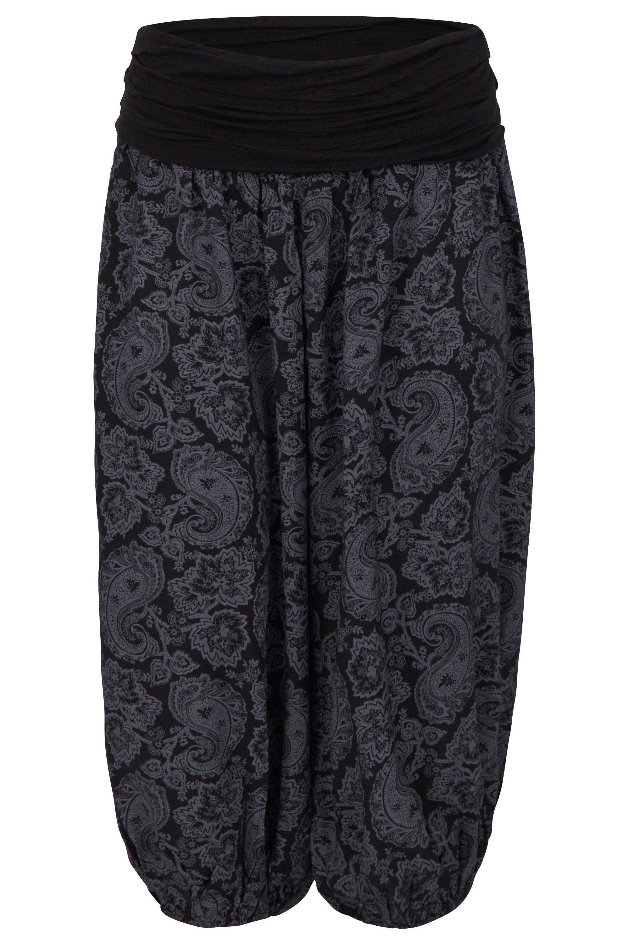 malito more than fashion Haremshose malito Damen Capri Hose mit Orient Print, Haremshose zum Tanzen, Haremshose Knielang