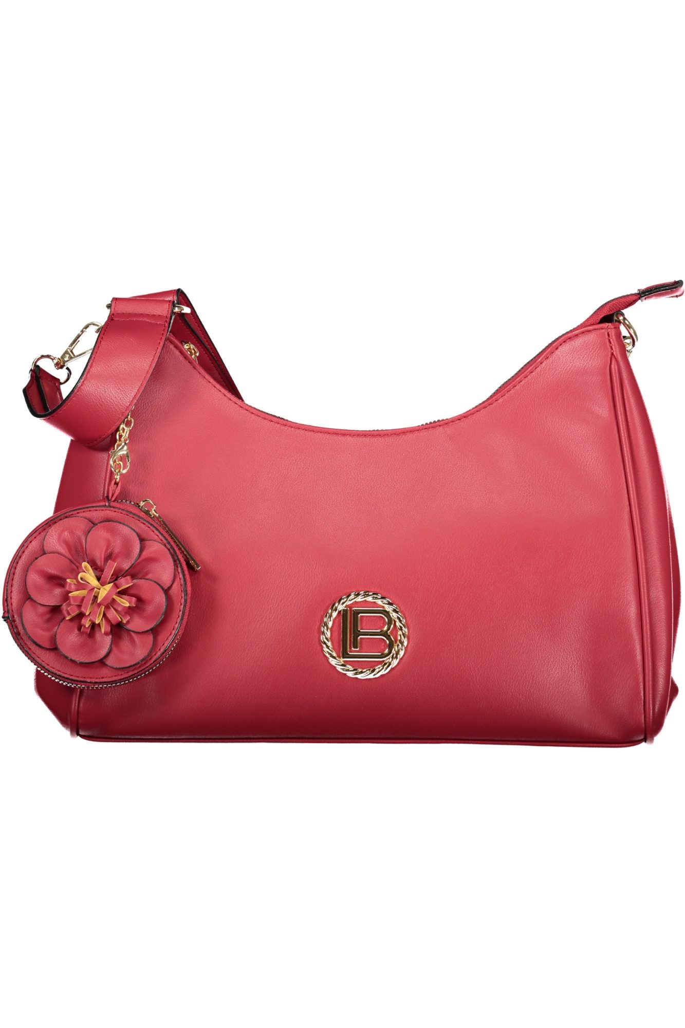 Laura Biagiotti Umhängetasche, Elegante rote Damentasche mit verstellbarem Schultergurt und Münzfach