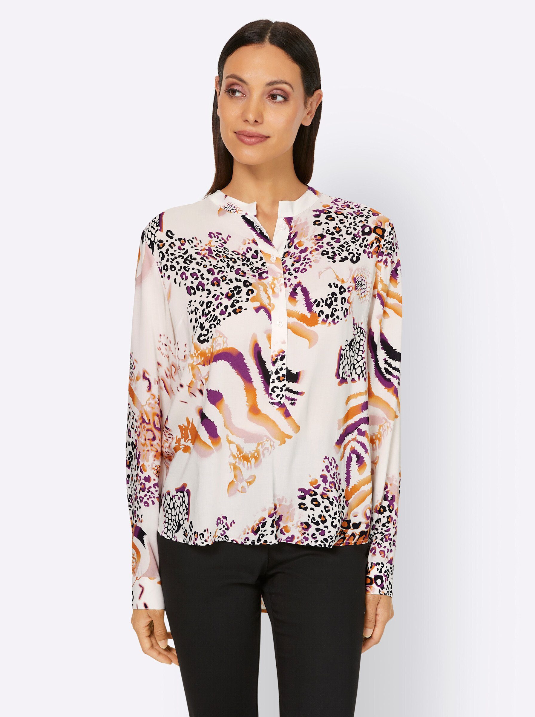 Klassische Bluse Druckbluse