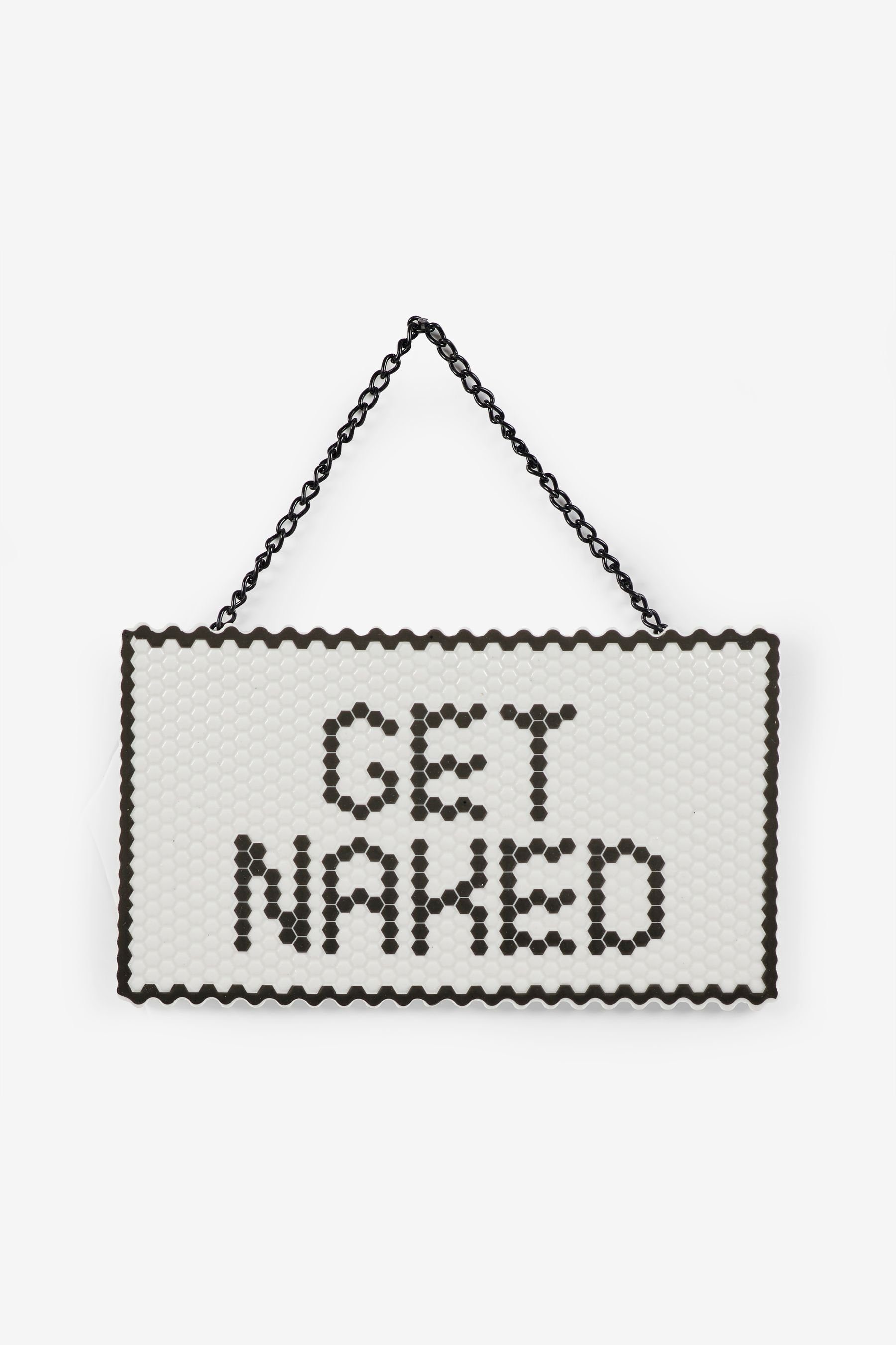 Lustiges Blechschild „Get Naked“ – 20,3x30,5 Cm, Aluminium | Wanddekoration Für Bad, WC, Geschenk