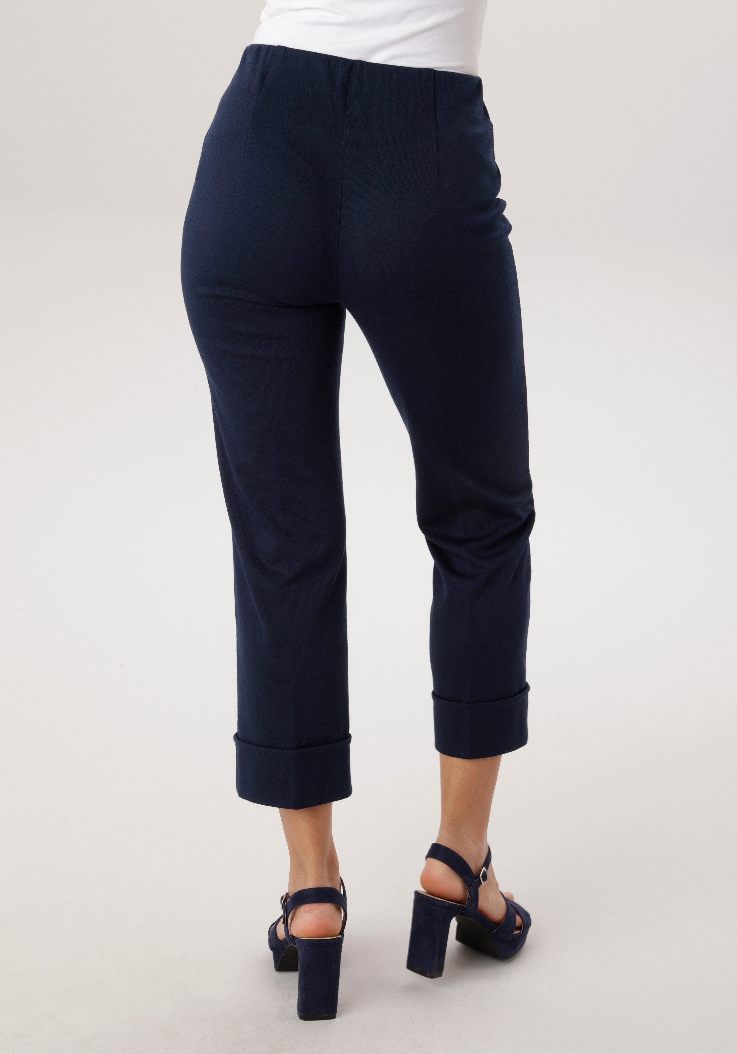 Aniston SELECTED Schlupfhose breiten, fixierten Umschlag am Saum - NEUE KOL günstig online kaufen