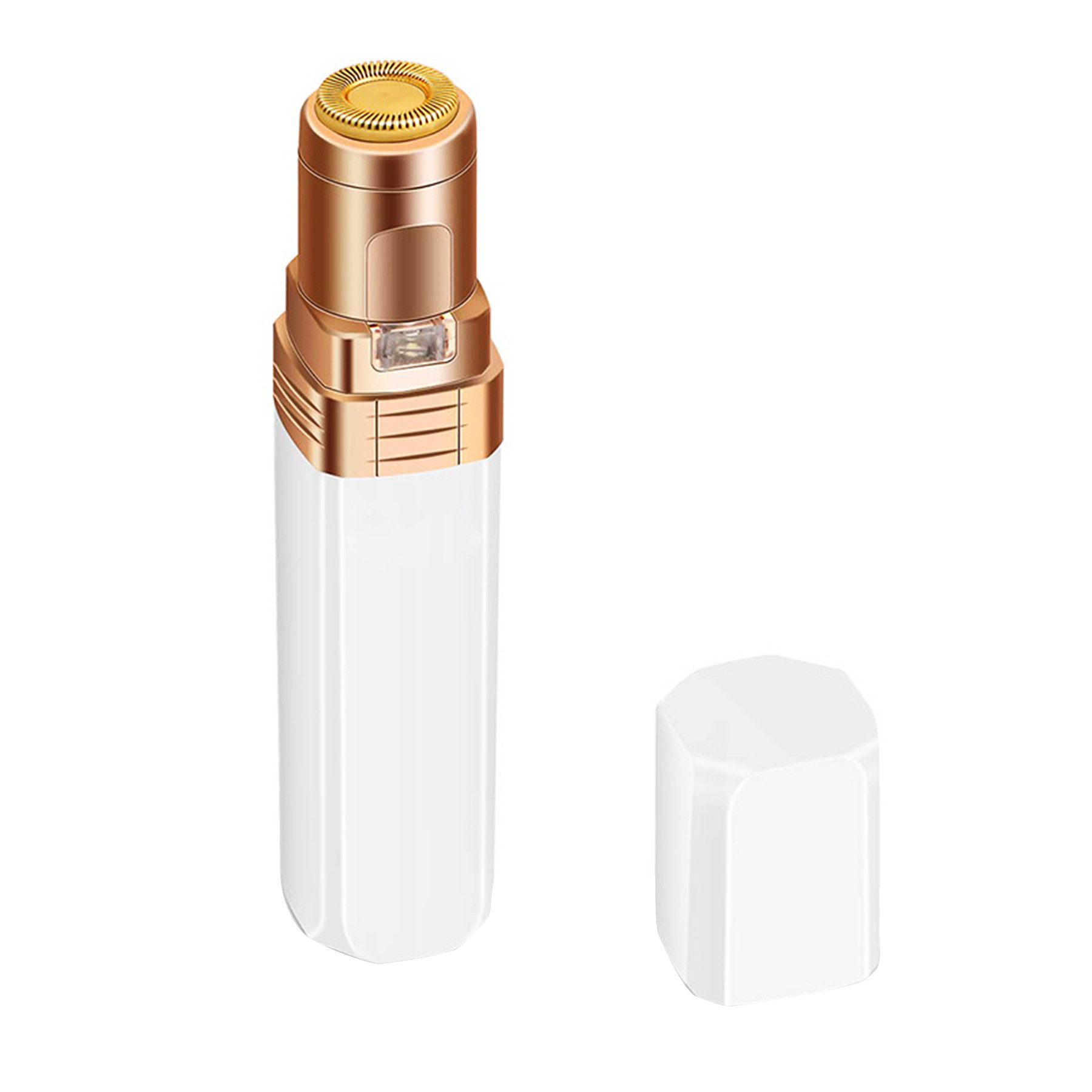 Senmudi Эпиляторы Sanfter Mini-Gesichtsepilierer: präzise und schmerzlose Haarentfernung, für empfindliche Haut, ideal für Oberlippe, Kinn und Wangen., stylisches Design mit vibrierendem Doppelring-Scherkopf.