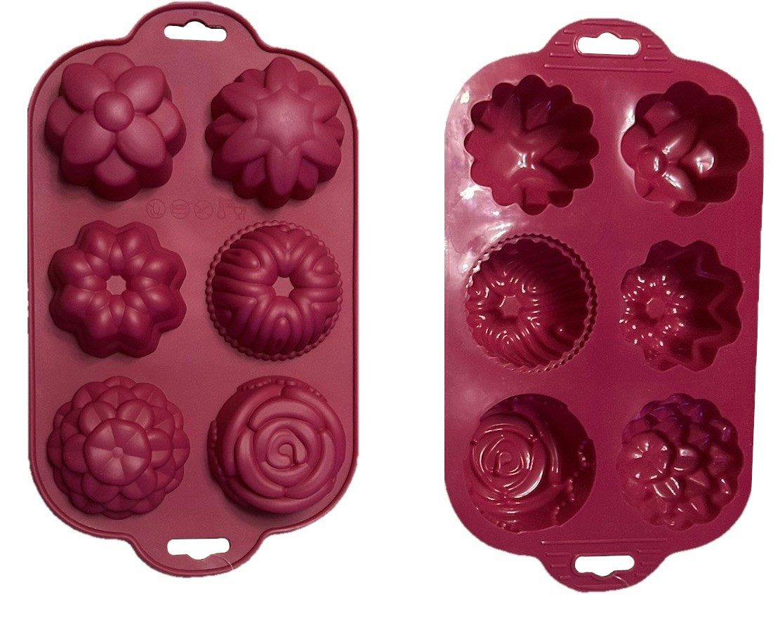 Wenco Muffinform Silkon Backform Form 6x Blumen Kuchenform Fondantform Muffin