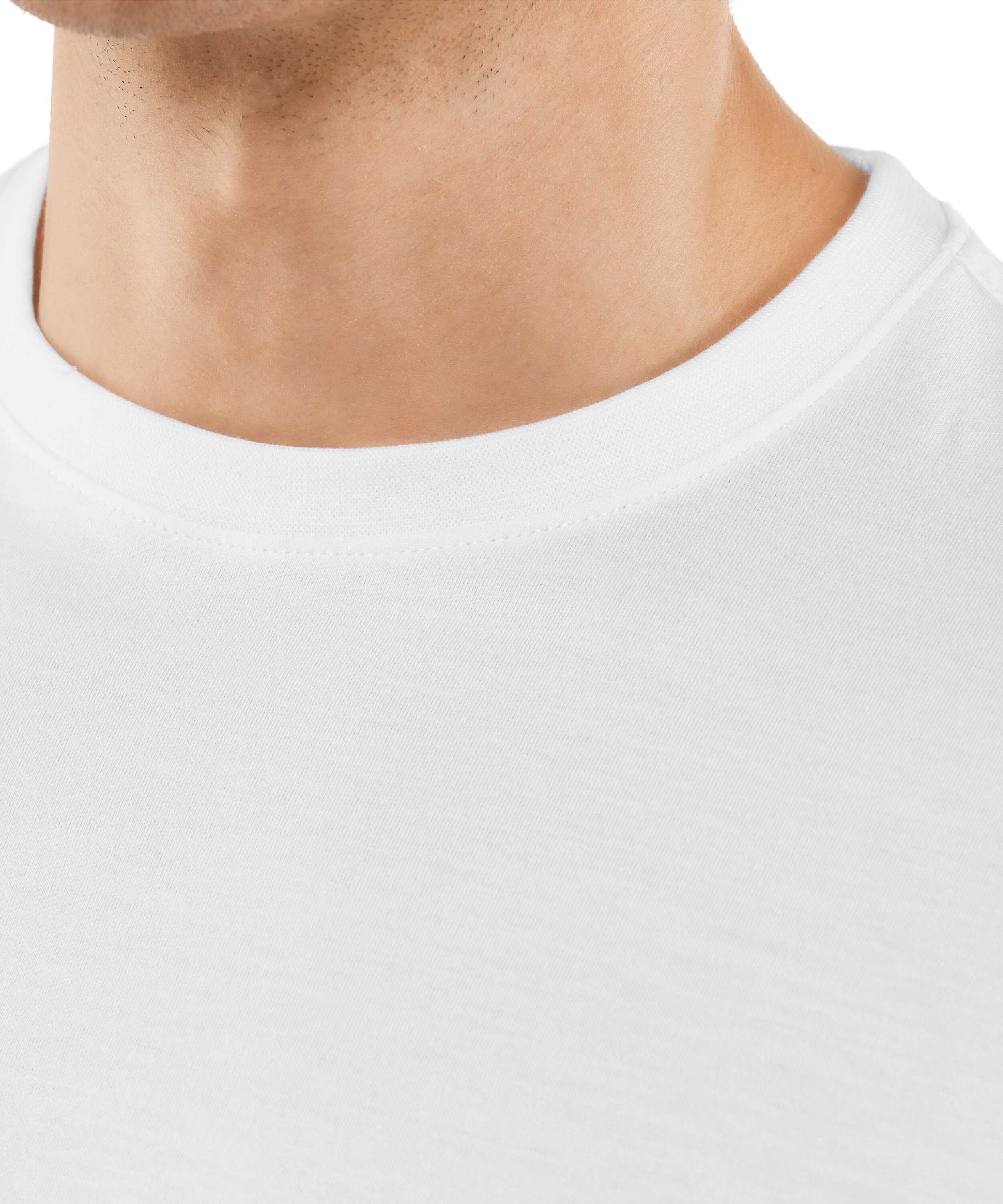 white (1-tlg) FALKE T-Shirt Pima-Baumwolle (2000) aus hochwertiger