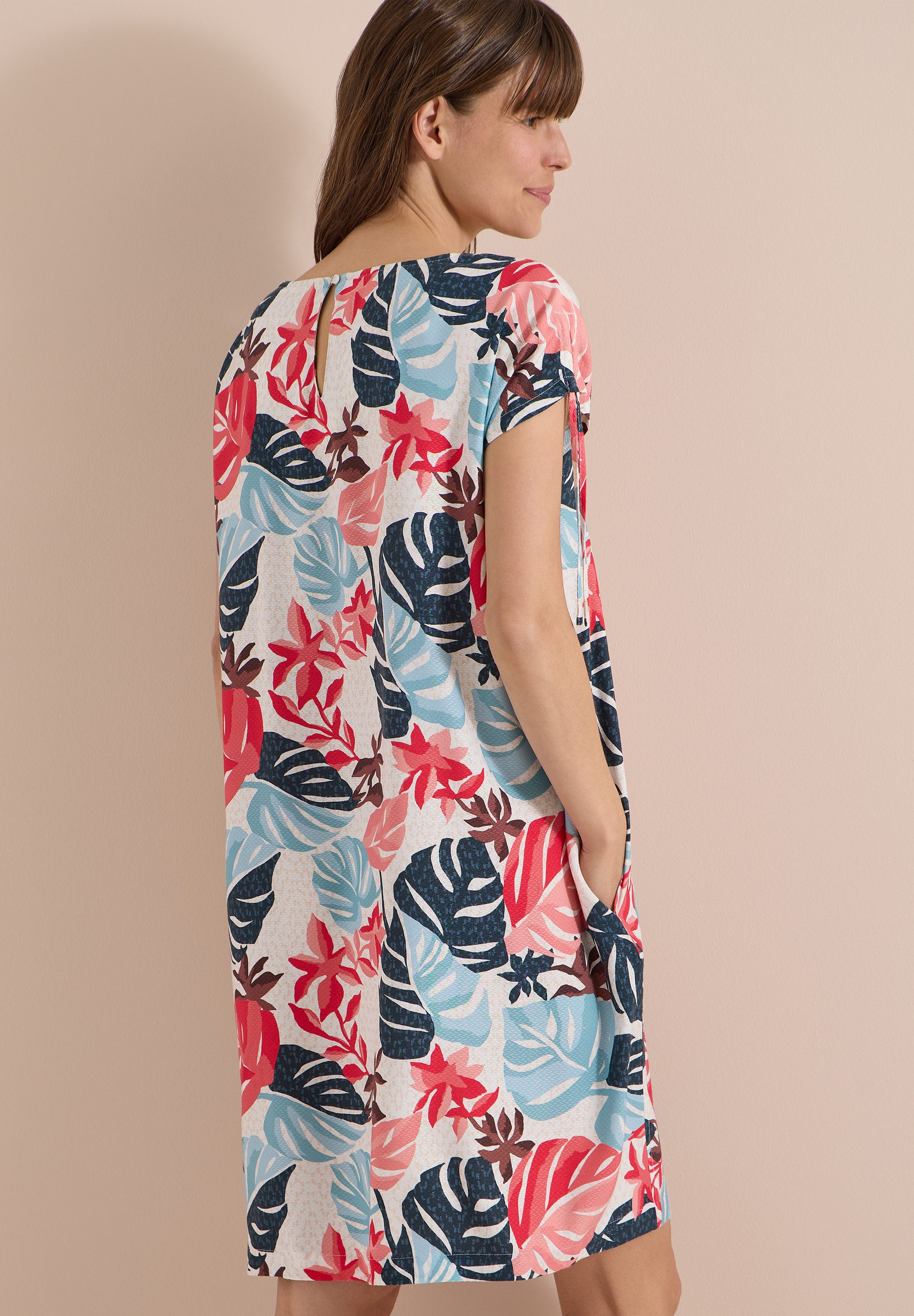CECIL Sommerkleid Sommerkleid, Rundhalsausschnitt, Viskose