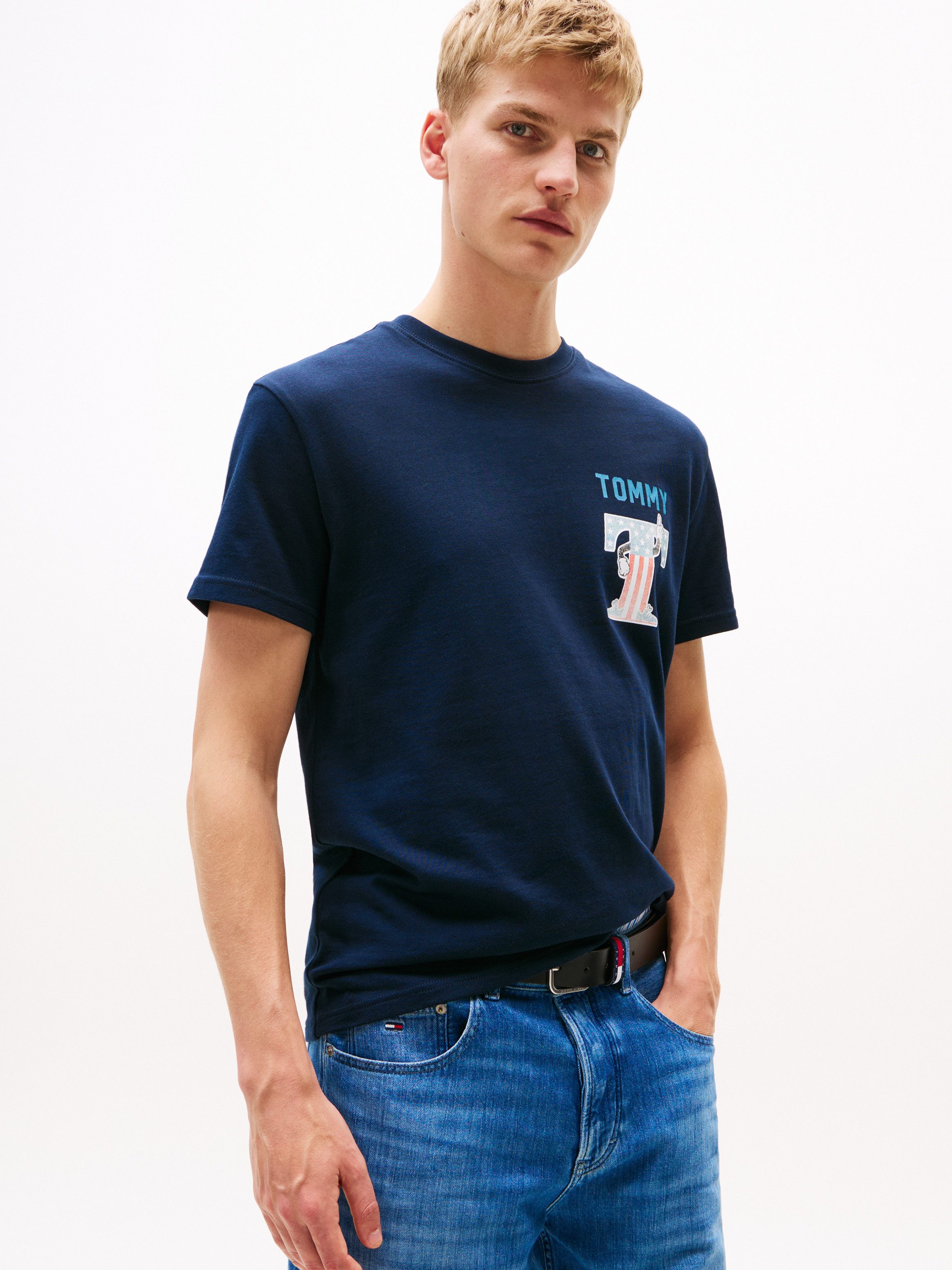 Tommy Jeans T-Shirt TJM REG USA SCRIPT SS TEE mit modischem Print günstig online kaufen