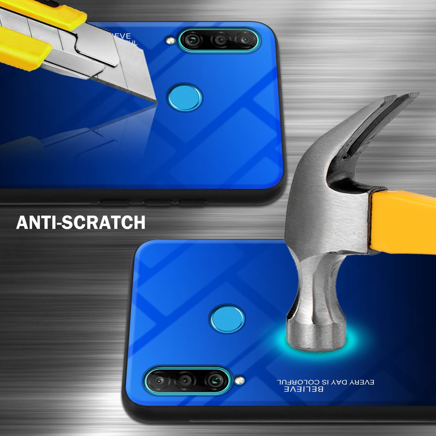 Cadorabo Handyhülle für Huawei P30 LITE Hülle Huawei P30 LITE, Robustes Hard Case - Handy Schutzhülle - Hülle - Back Cover Bumper