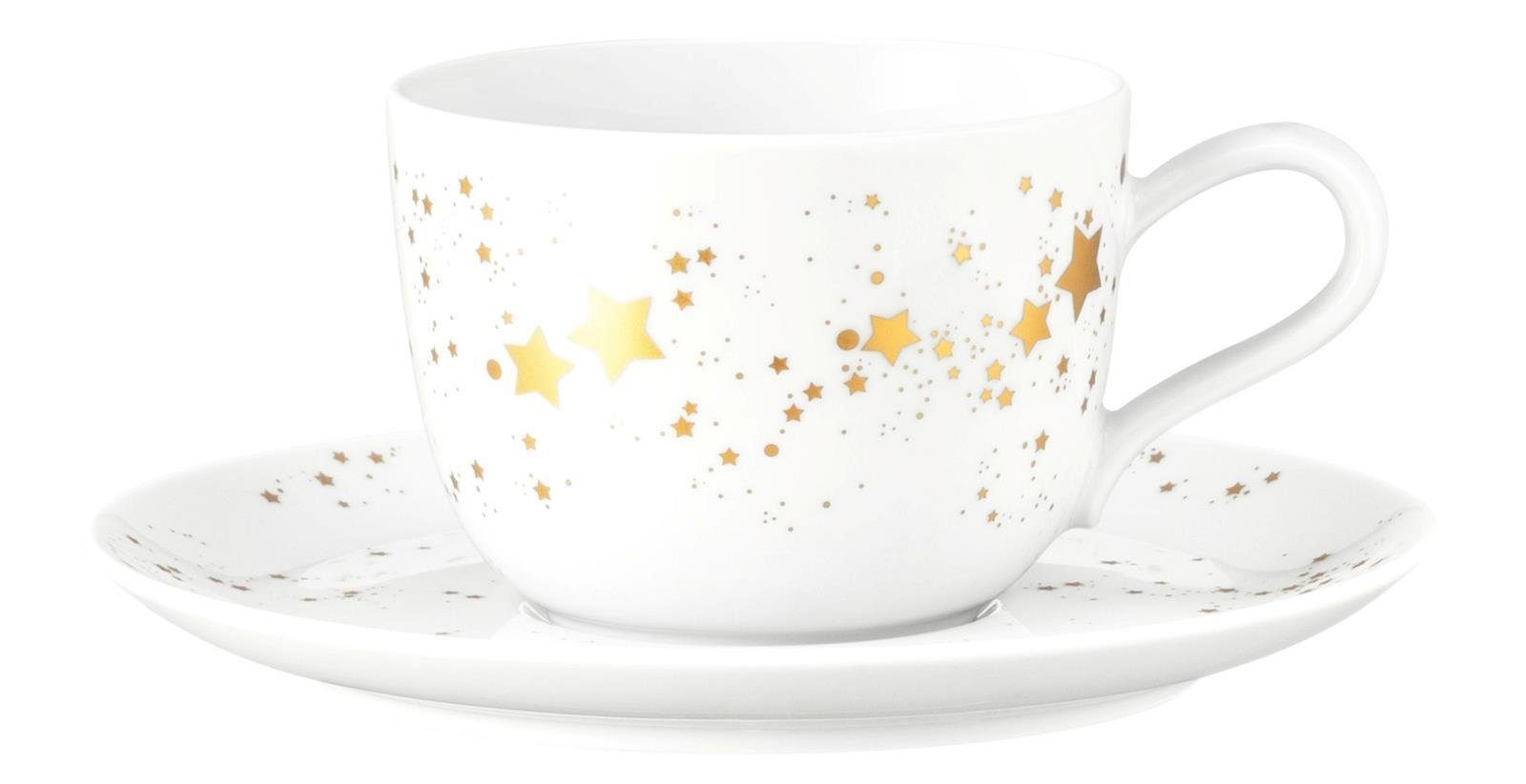 Seltmann Weiden Becher Seltmann Weiden Liberty Golden Star Kaffeeobere 0,26 l, Porzellan