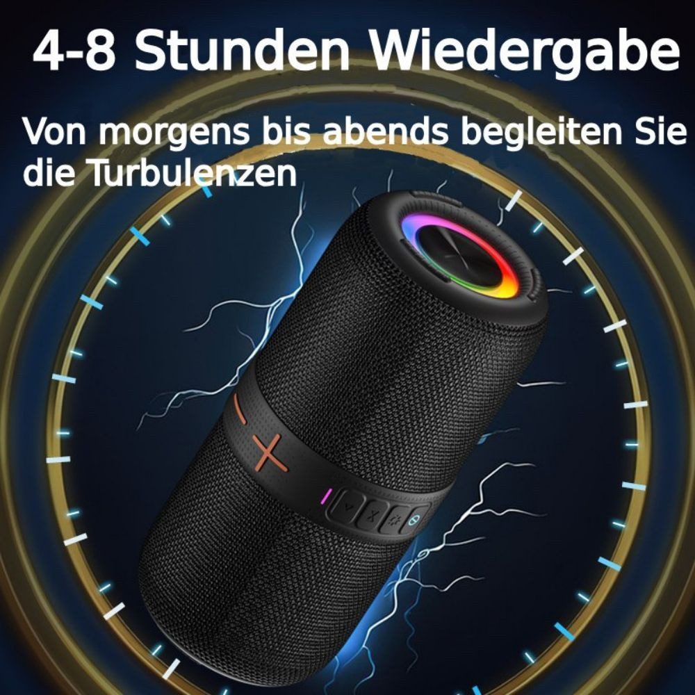 Forrlite Lautsprecher, Bluetooth-Lautsprecher Bluetooth-Lautsprecher (40 W, Bluetooth, Kabellos, IPX5 wasser- und staubdicht, RGB-Modus)