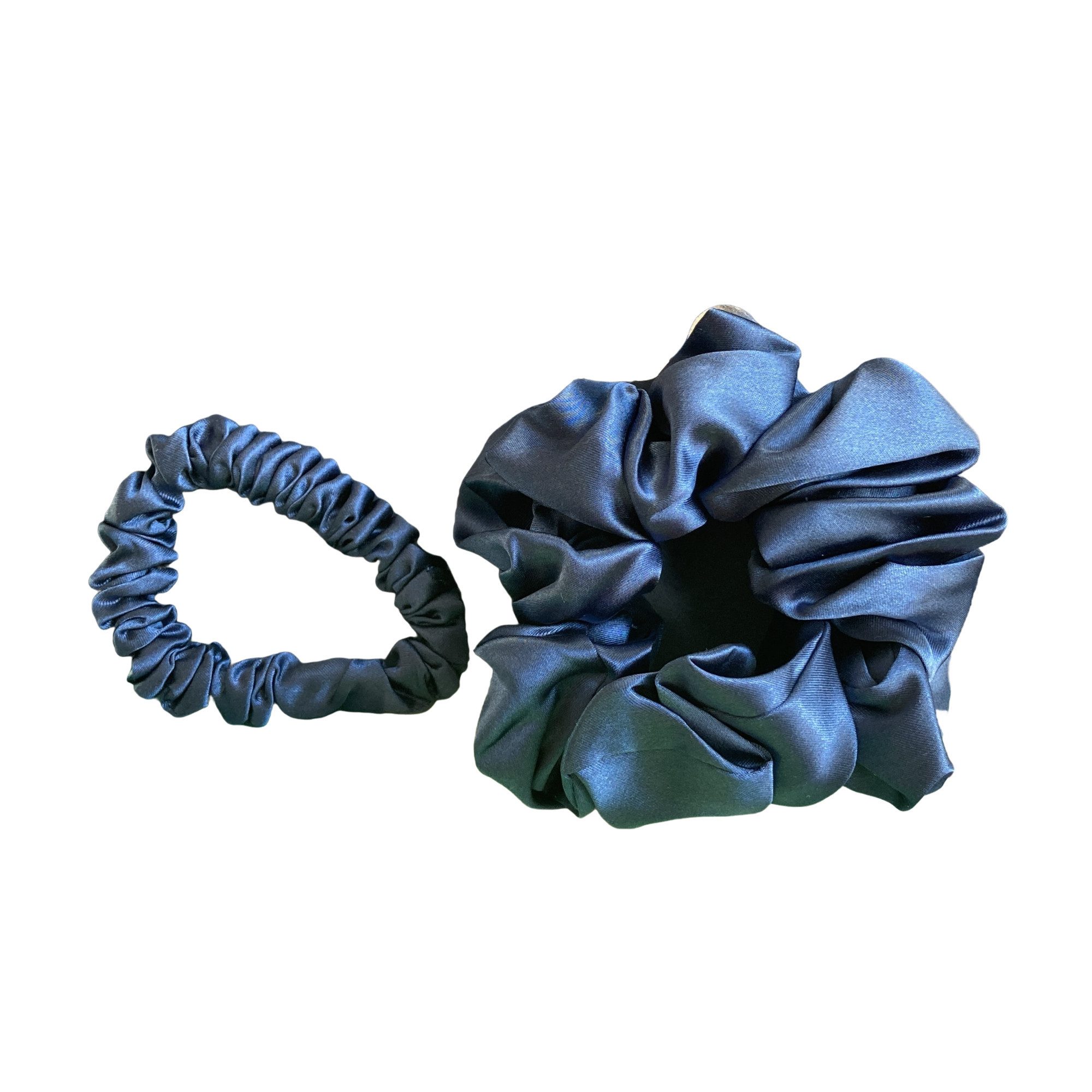 orignee Haargummi Seiden-Scrunchies 2er(1S+1L) – 100 % Seide, kein Knick, 2-tlg., Kein Knick in den Haaren. Weniger Haarbruch und Reizschäden.