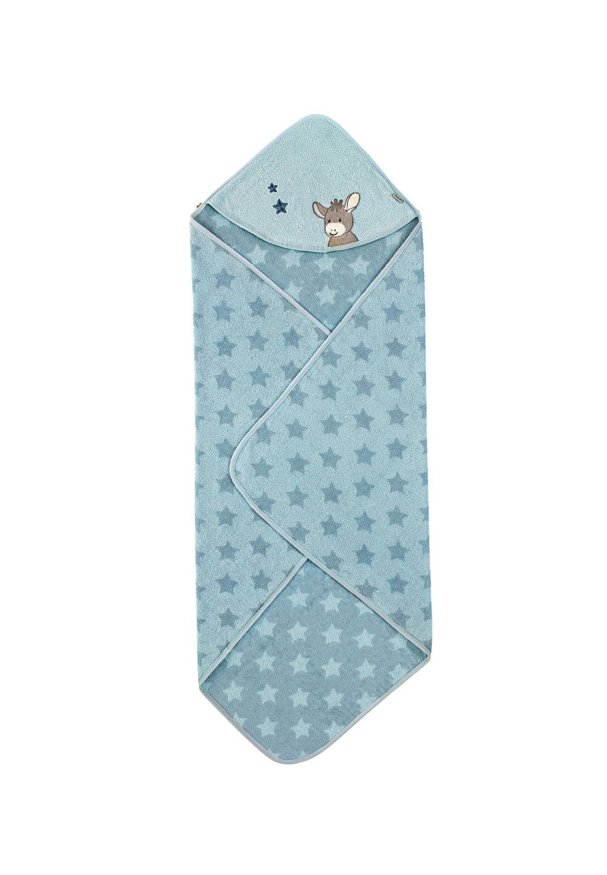 Sterntaler® Badetücher Kapuzenbadetuch 100x100 cm ESEL Emmi, Frottee (1-St), Kapuzen-Badetuch aus Frottee mit Esel Emmi Stickmotiv, 100x100 cm