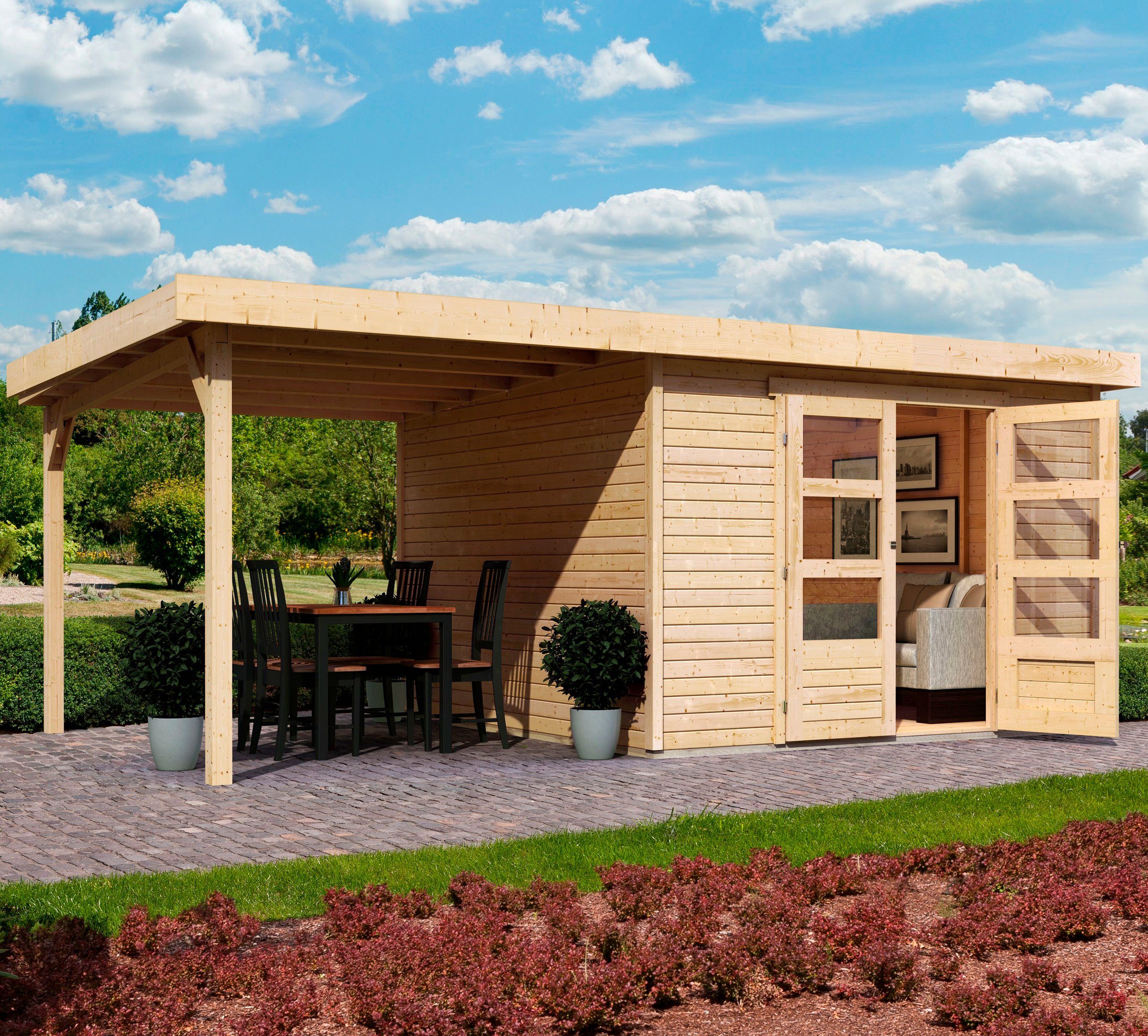 Karibu Gartenhaus »Arnis 6«, BxT 558x331 cm, Set OTTO