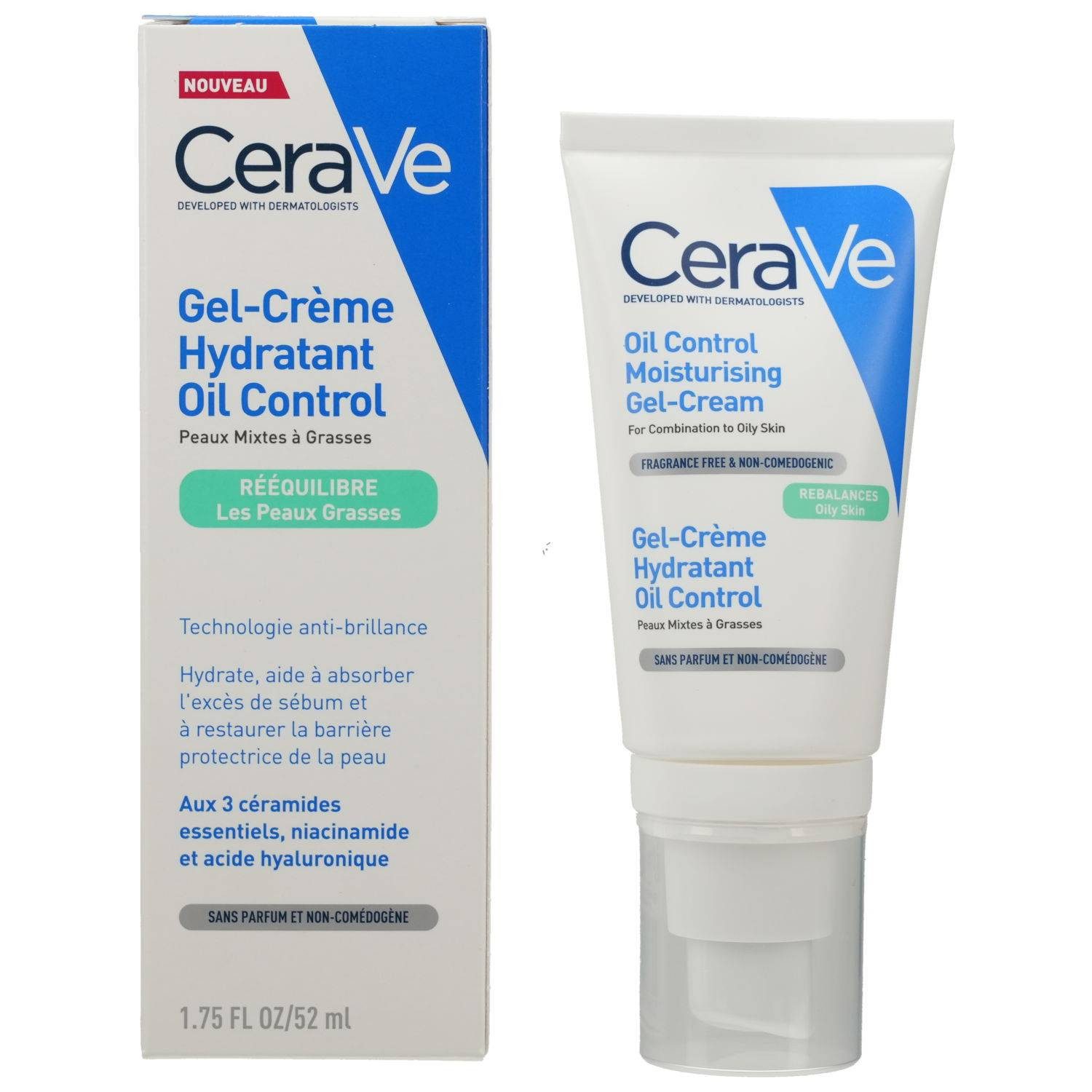 Cerave Hautcreme CERAVE feuchtigkeitsspendende Gel-Creme matt 52ml PZN 19305831