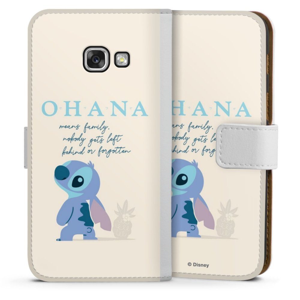 DeinDesign Handyhülle Lilo & Stitch Offizielles Lizenzprodukt Disney Ohana  Stitch, Samsung Galaxy A3 (2017) Hülle Handy Flip Case Wallet Cover